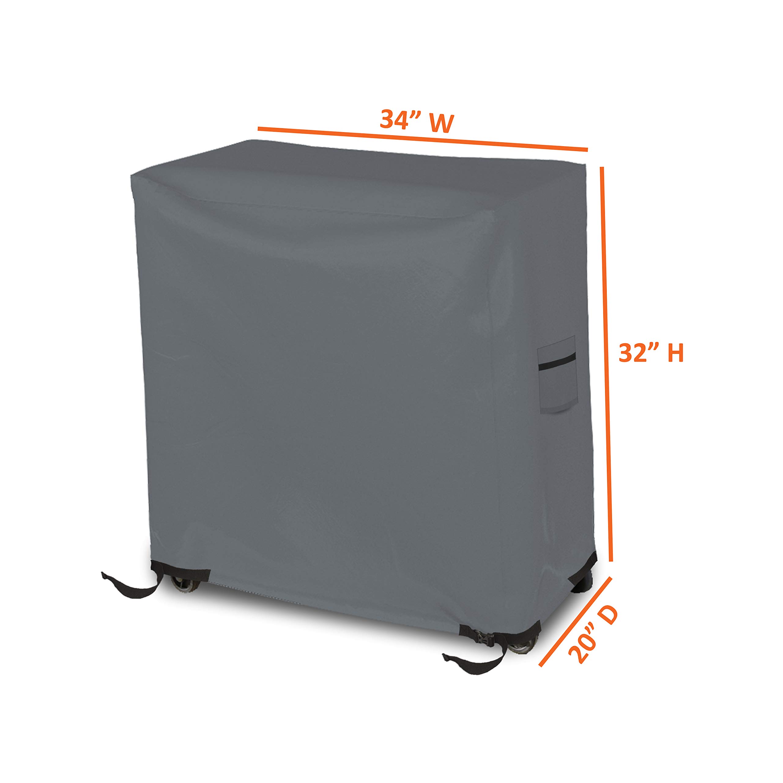 Cooler Cover 12 Oz Waterproof - Rolling Cart Cover 100% Weather Resistant with Air Pockets & Drawstrap for Snug Fit - Image 3