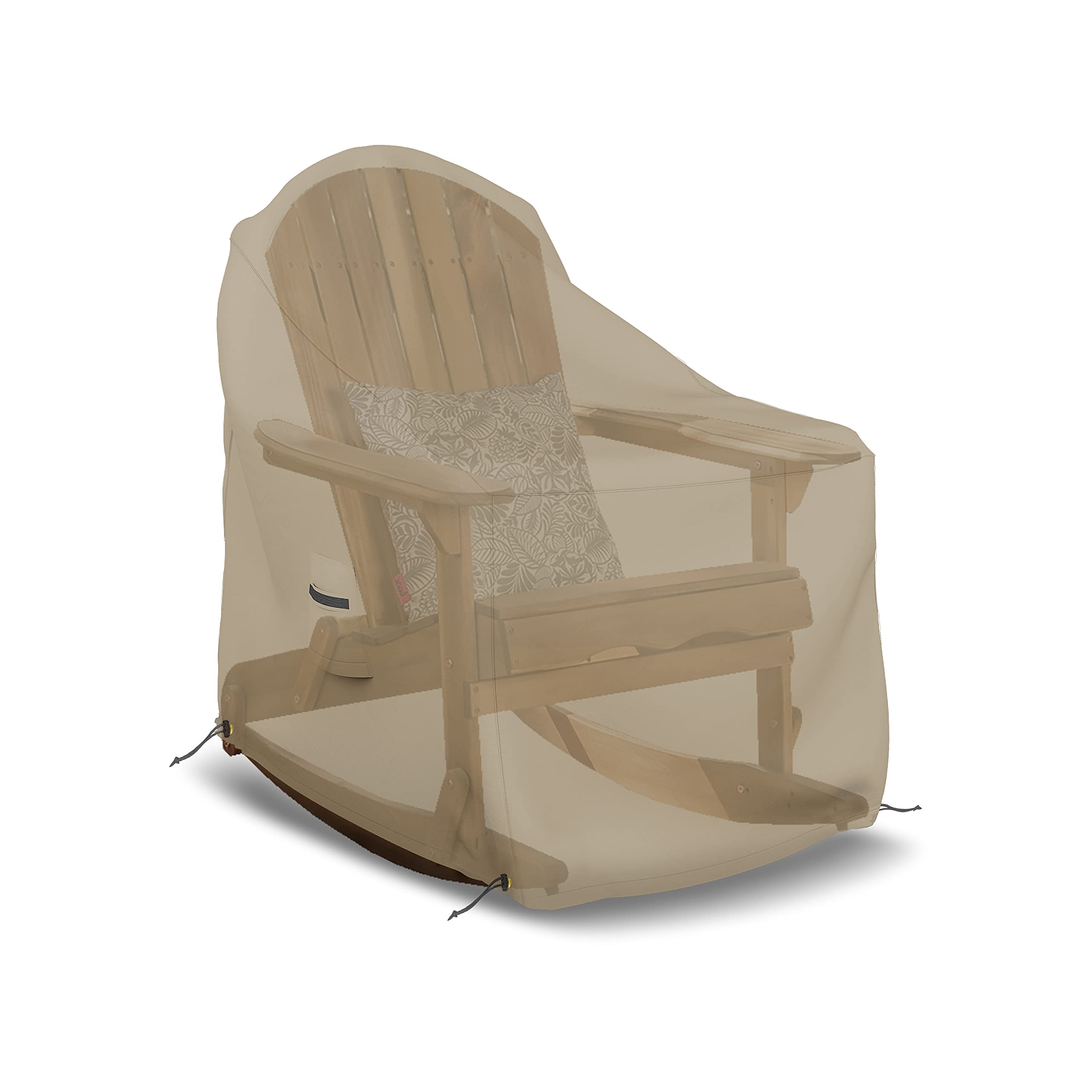 Covers & all Adirondack Chair Cover, 12 Oz Waterproof UV & Weather Resistant All Season Protector, Outdoor Furniture Cover with Air Vent & Drawstrings (36" W x 34" D x 32" H, Beige) - Image 5