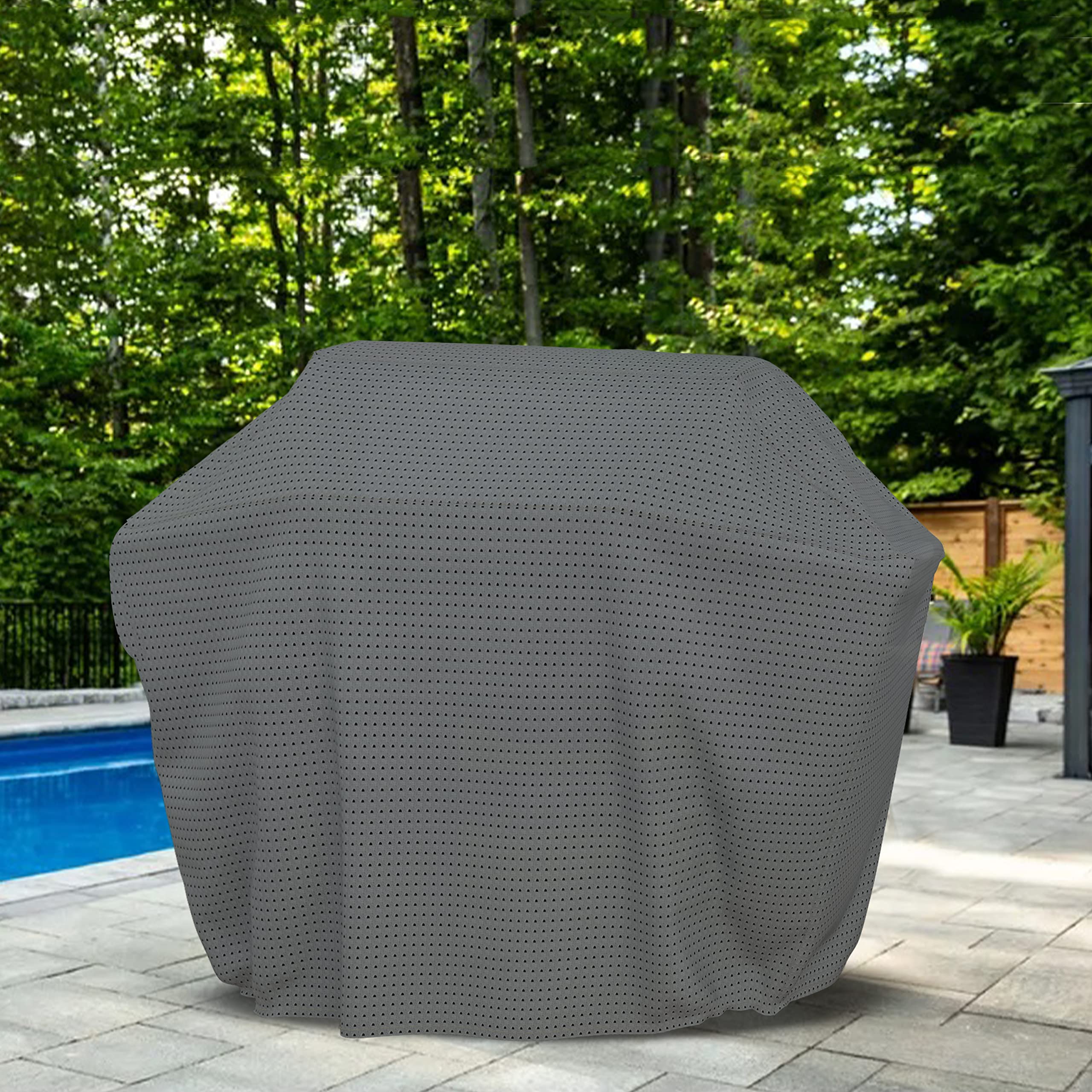 Covers & all BBQ Grill Cover with Elastic, 160 GSM Duro Pro Breathable Fabric, Waterproof UV Resistant, Ideal for Indoors and Outdoors (50" W x 24" D x 48" H, Gray) - Image 7