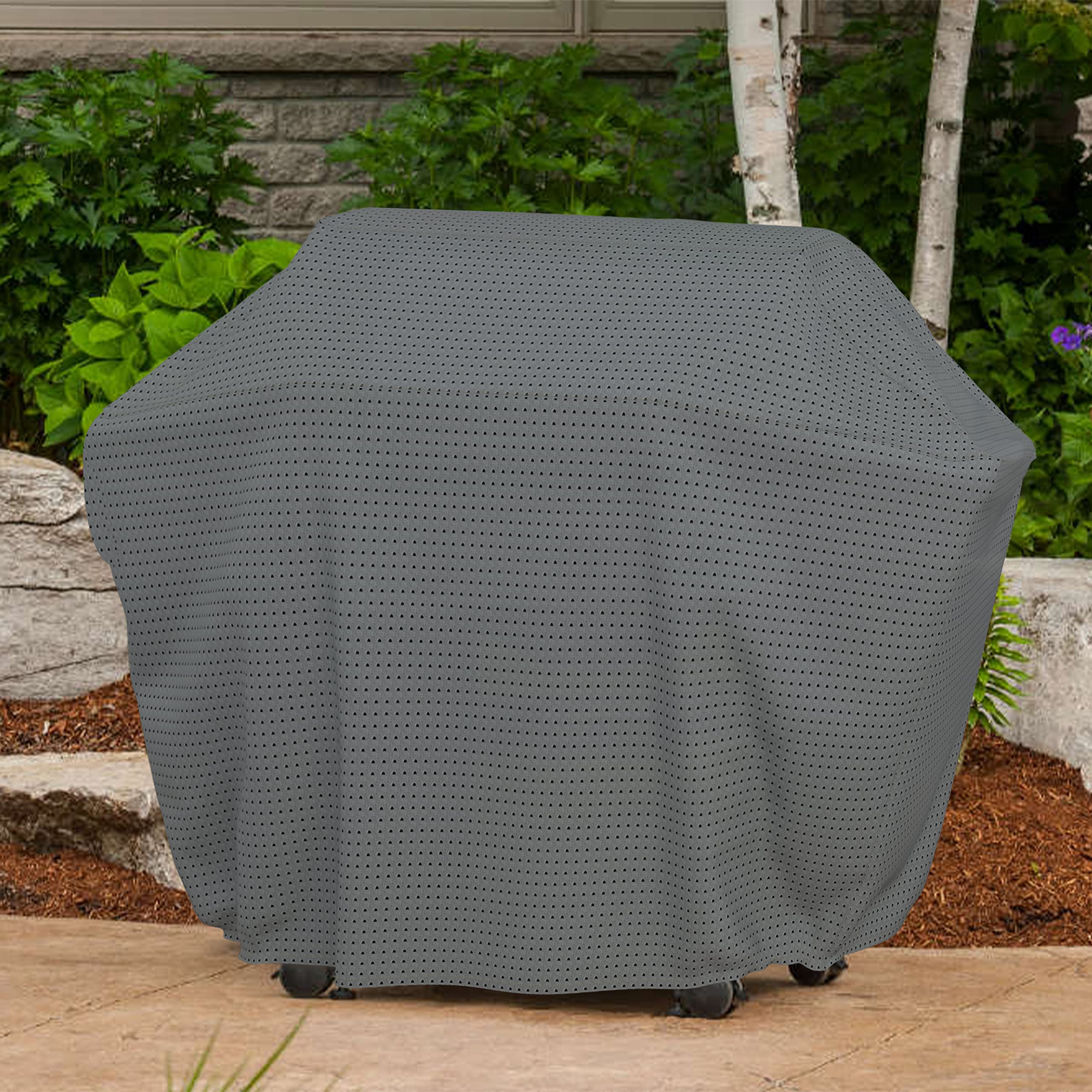 Covers & all BBQ Grill Cover with Elastic, 160 GSM Duro Pro Breathable Fabric, Waterproof UV Resistant, Ideal for Indoors and Outdoors (50" W x 24" D x 48" H, Gray) - Image 8