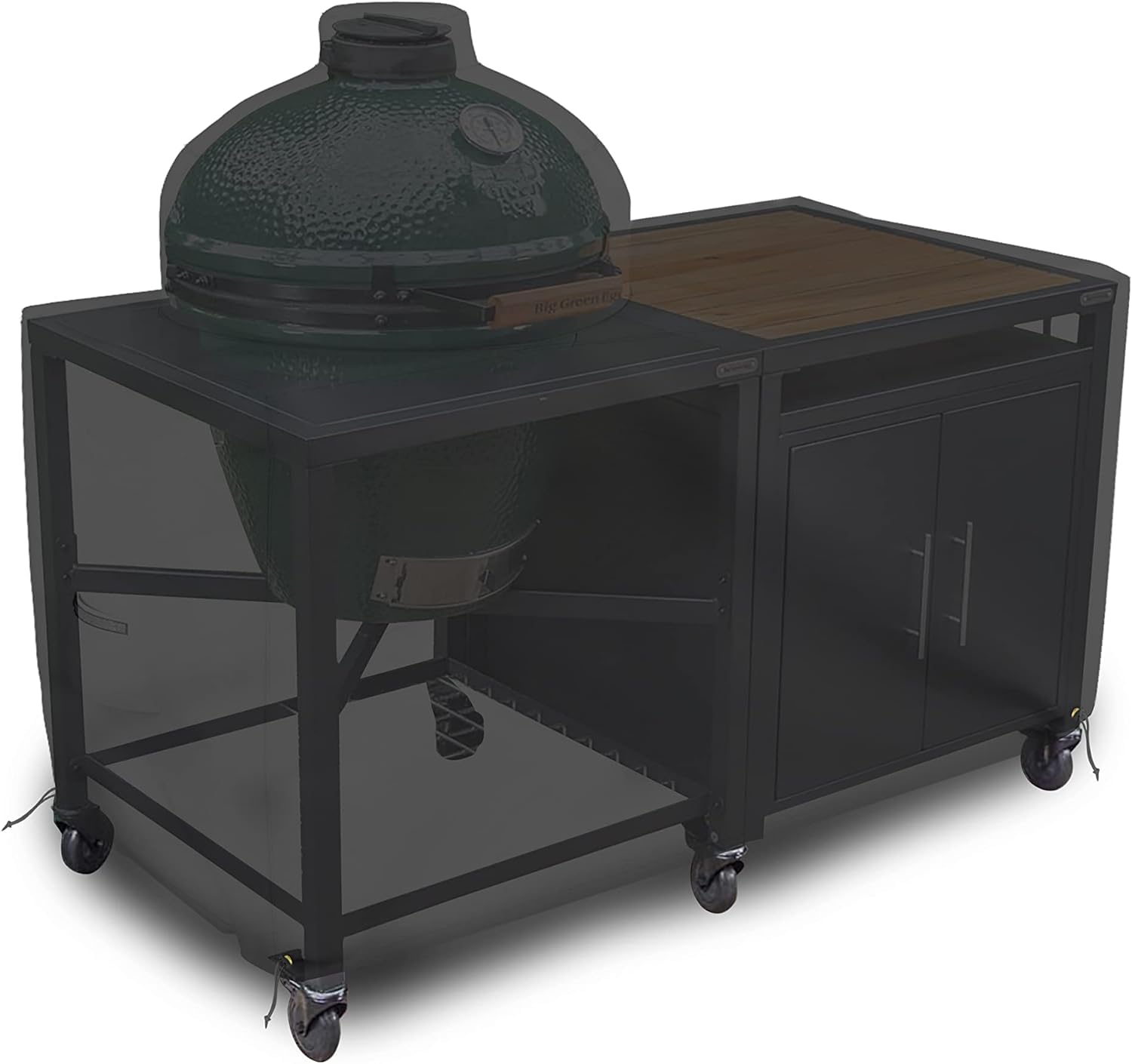 Covers & all Big Egg Grill Cover, 12 Oz Waterproof UV & Weather Resistant, PVC Coated Outdoor Cover with Air Vents & Drawstrings (72" L x 36" D x 52" H, Black) - Image 5