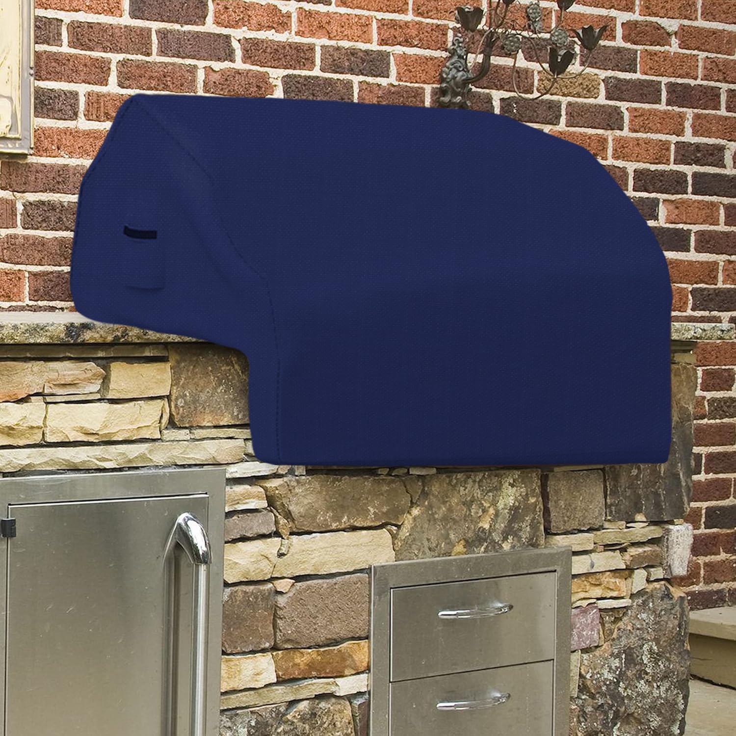 Covers & All Built-in Grill Cover for Outdoor Grill – Heavy Duty 12 oz Waterproof Built-in BBQ Grill Cover, PVC-Coated Polyester with Elastic Hem for Snug Fit (32 x 26 x 24 inches, Blue) - Image 7