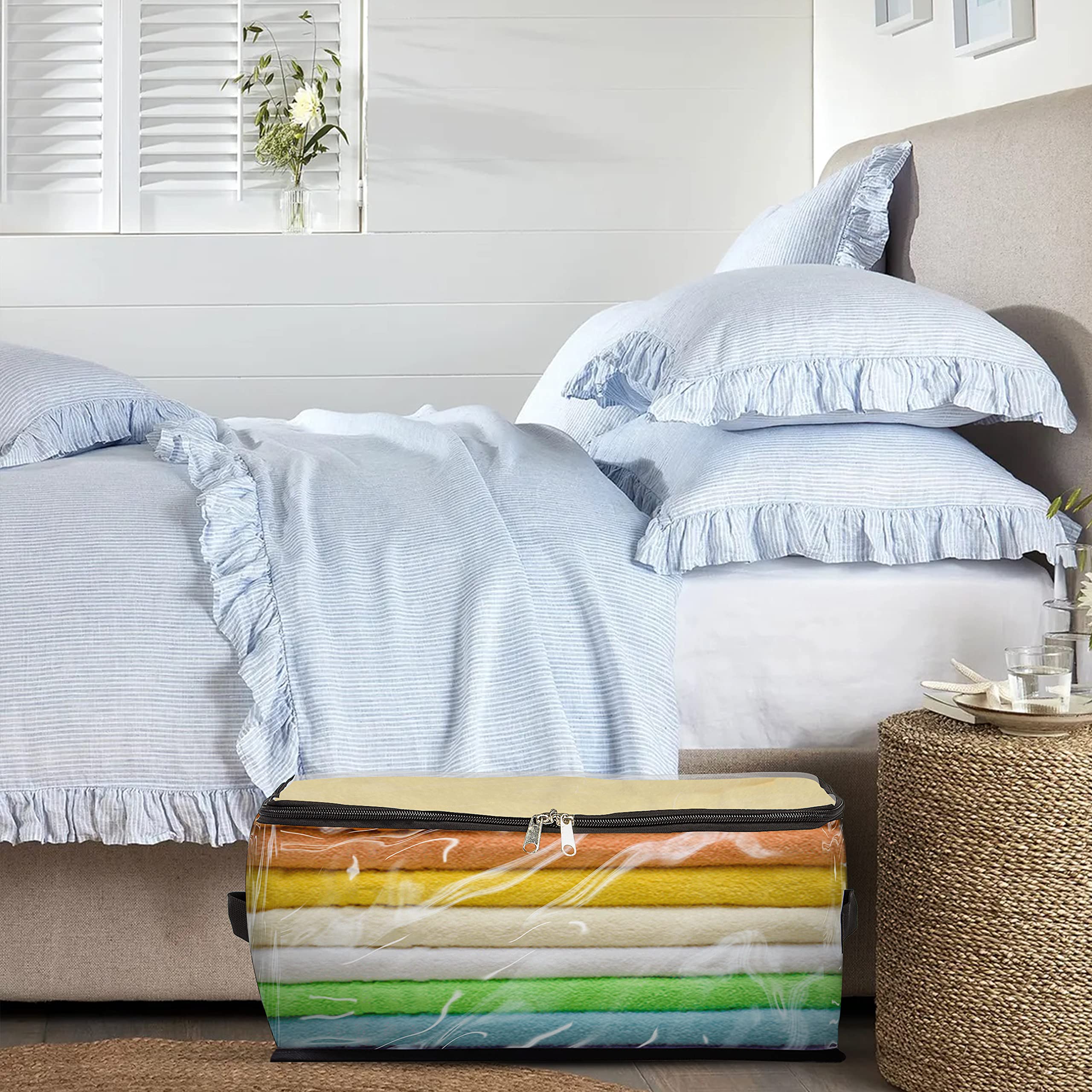 Covers & all Clear Storage Bag, Heavy Duty Clear PVC fabric, 20 mil, Multi-purpose organizer with zipper and handles (18" L x 13" W x 8" H, Pack of 3) - Image 6