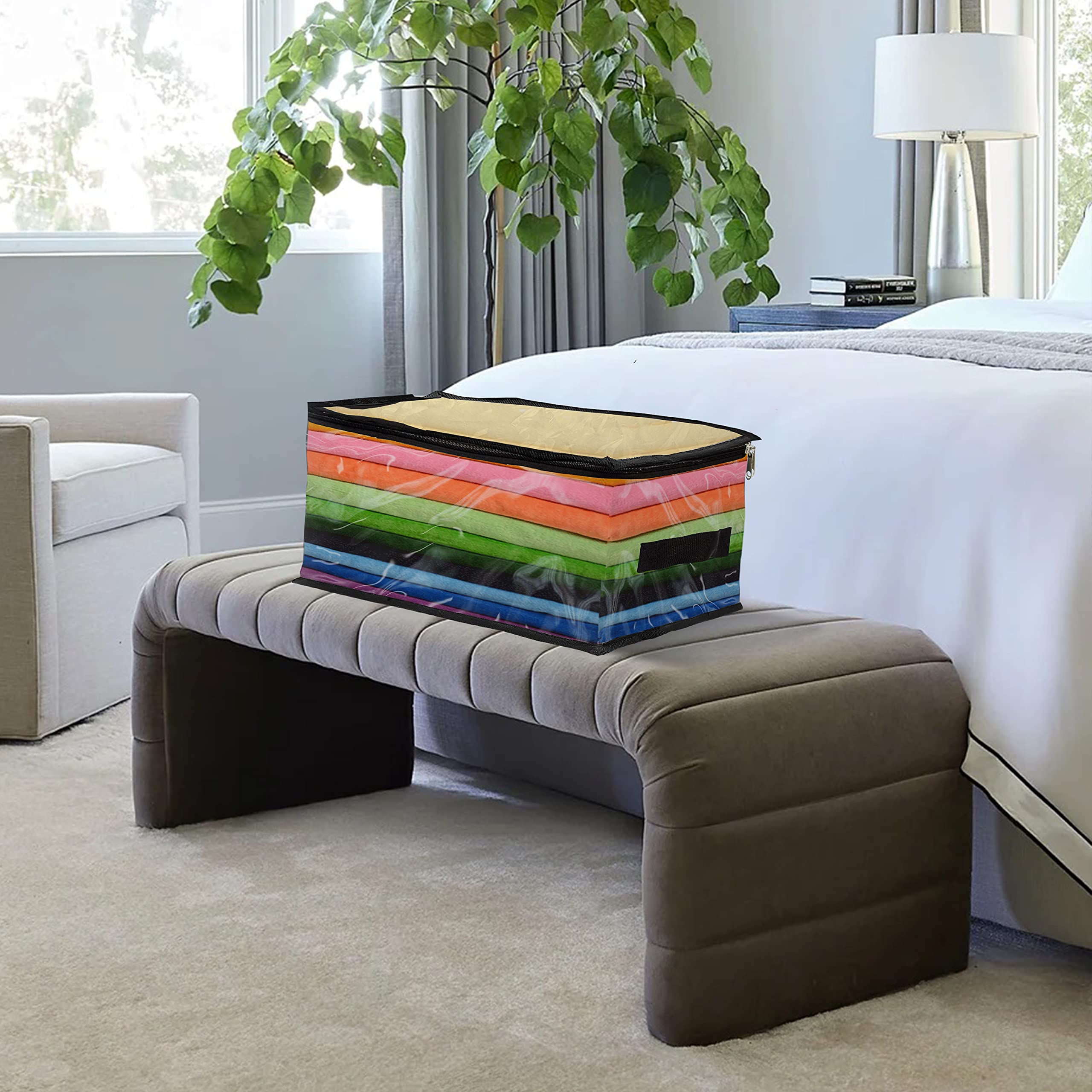 Covers & all Clear Storage Bag, Heavy Duty Clear PVC fabric, 20 mil, Multi-purpose organizer with zipper and handles (18" L x 13" W x 8" H, Pack of 3) - Image 7