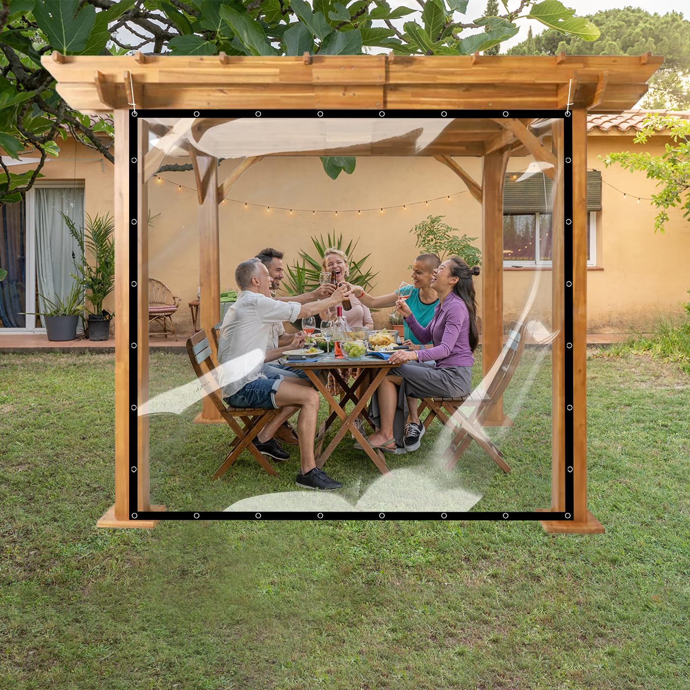 Covers & all Clear Tarp Heavy Duty Waterproof, 20mil Clear Tarp with Grommets, Outdoor Tarp for Patio Covers, Porch Screens, Greenhouses, Chicken Coop (10' H x 20' W Feet), Indoor or Outdoor Use - Image 6