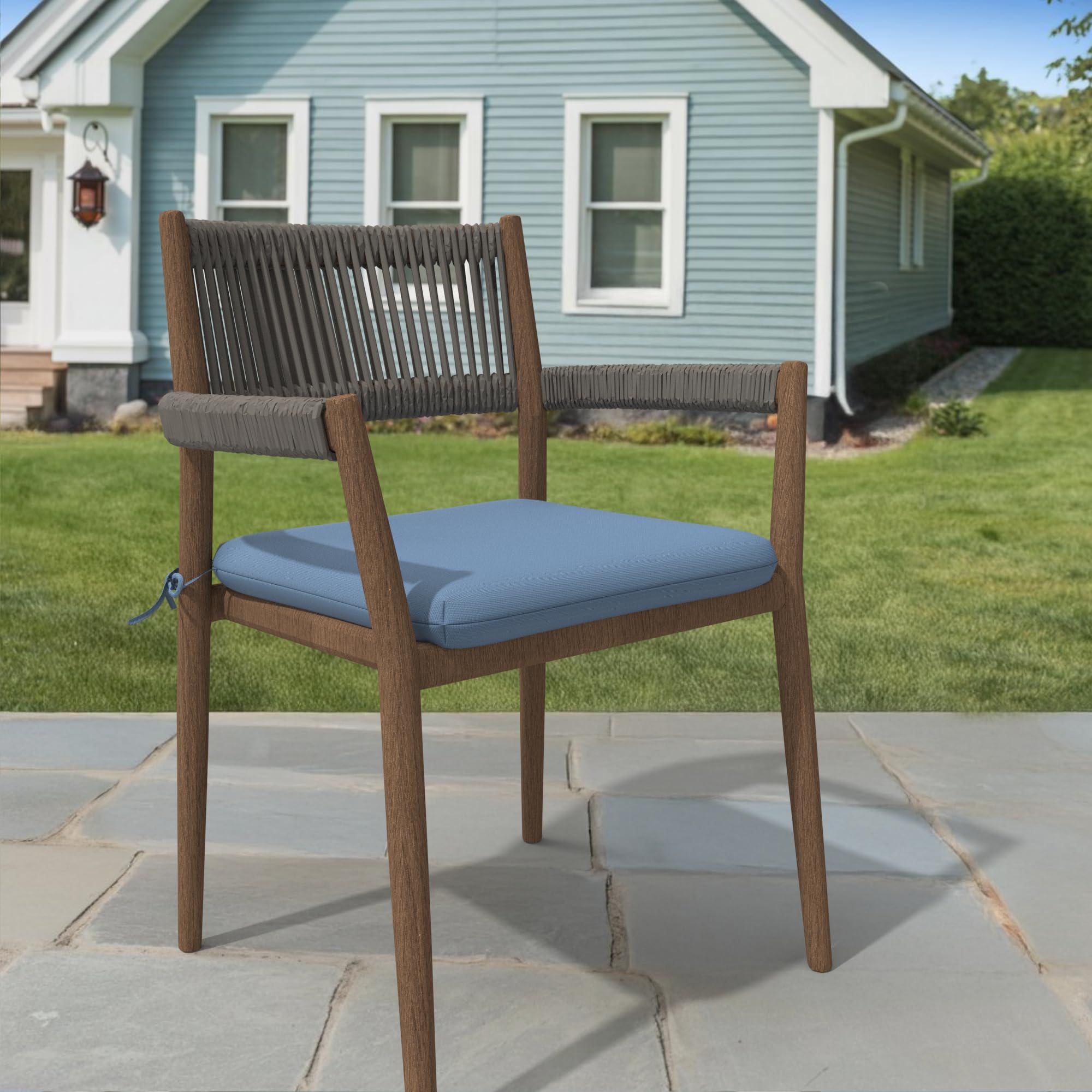 Covers & All Cover Rite Square Dining Chair Cushion, 600 Denier High-Density 3" Foam Outdoor Chair Cushions, Water Resistant and UV Fade Resistant for Outdoor Furniture and Patio Dining (Set of 2) - Image 5