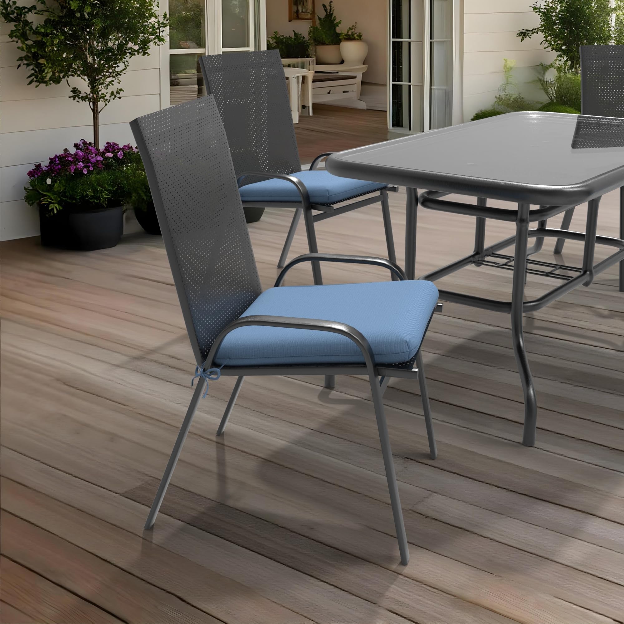 Covers & All Cover Rite Square Dining Chair Cushion, 600 Denier High-Density 3" Foam Outdoor Chair Cushions, Water Resistant and UV Fade Resistant for Outdoor Furniture and Patio Dining (Set of 2) - Image 7