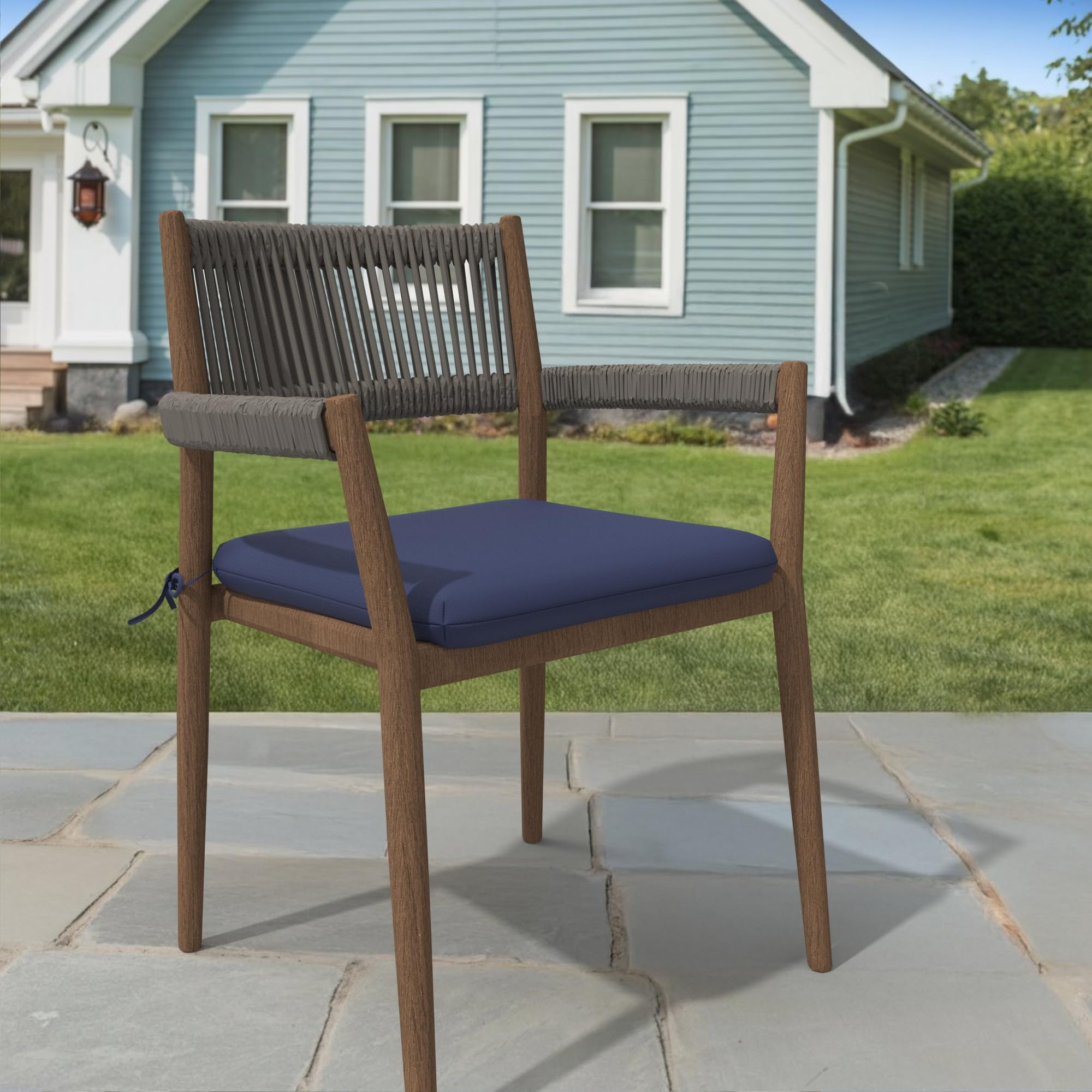 Covers & All Cover Rite Square Dining Chair Cushion, 600 Denier High-Density 3" Foam Outdoor Chair Cushions, Water Resistant and UV Fade Resistant for Outdoor Furniture and Patio Dining (Set of 6) - Image 5