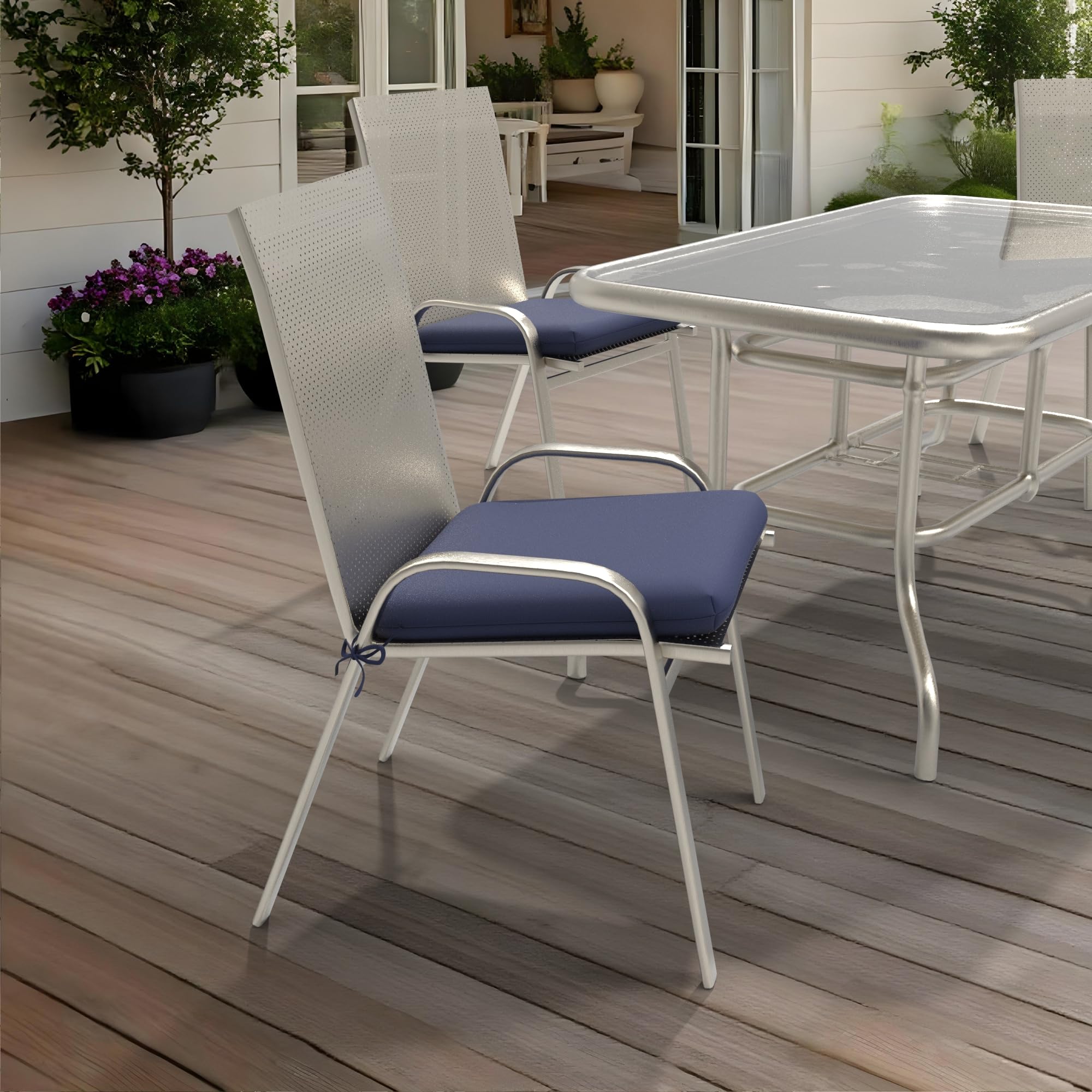 Covers & All Cover Rite Square Dining Chair Cushion, 600 Denier High-Density 3" Foam Outdoor Chair Cushions, Water Resistant and UV Fade Resistant for Outdoor Furniture and Patio Dining (Set of 6) - Image 7