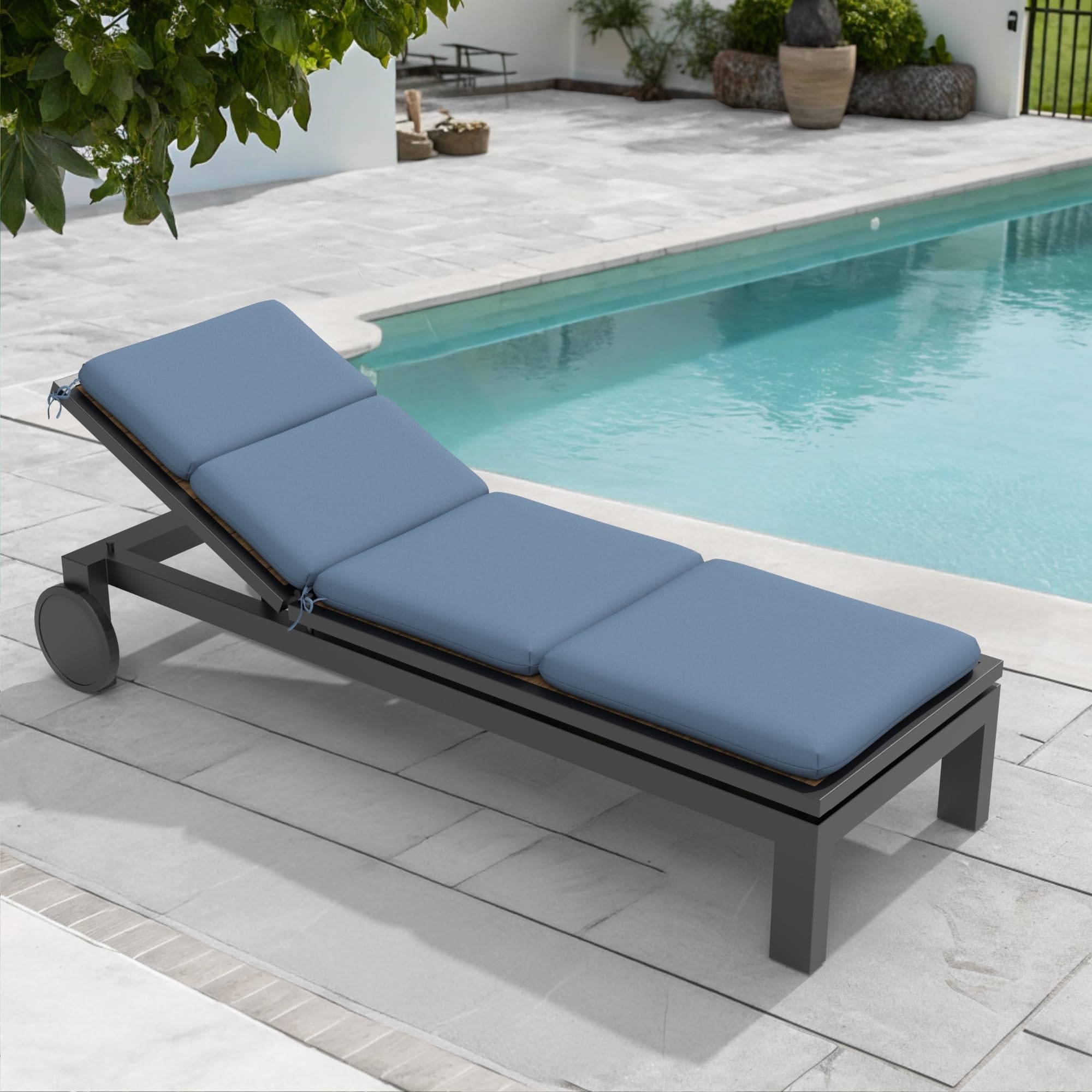 Covers & All CoverRite Rectangle Lounge Chair Cushion, 600 Denier, Foam Chaise Lounge Outdoor, Water, UV and Fade Resistant for Chaise Lounge Cushions Outdoor - Image 5