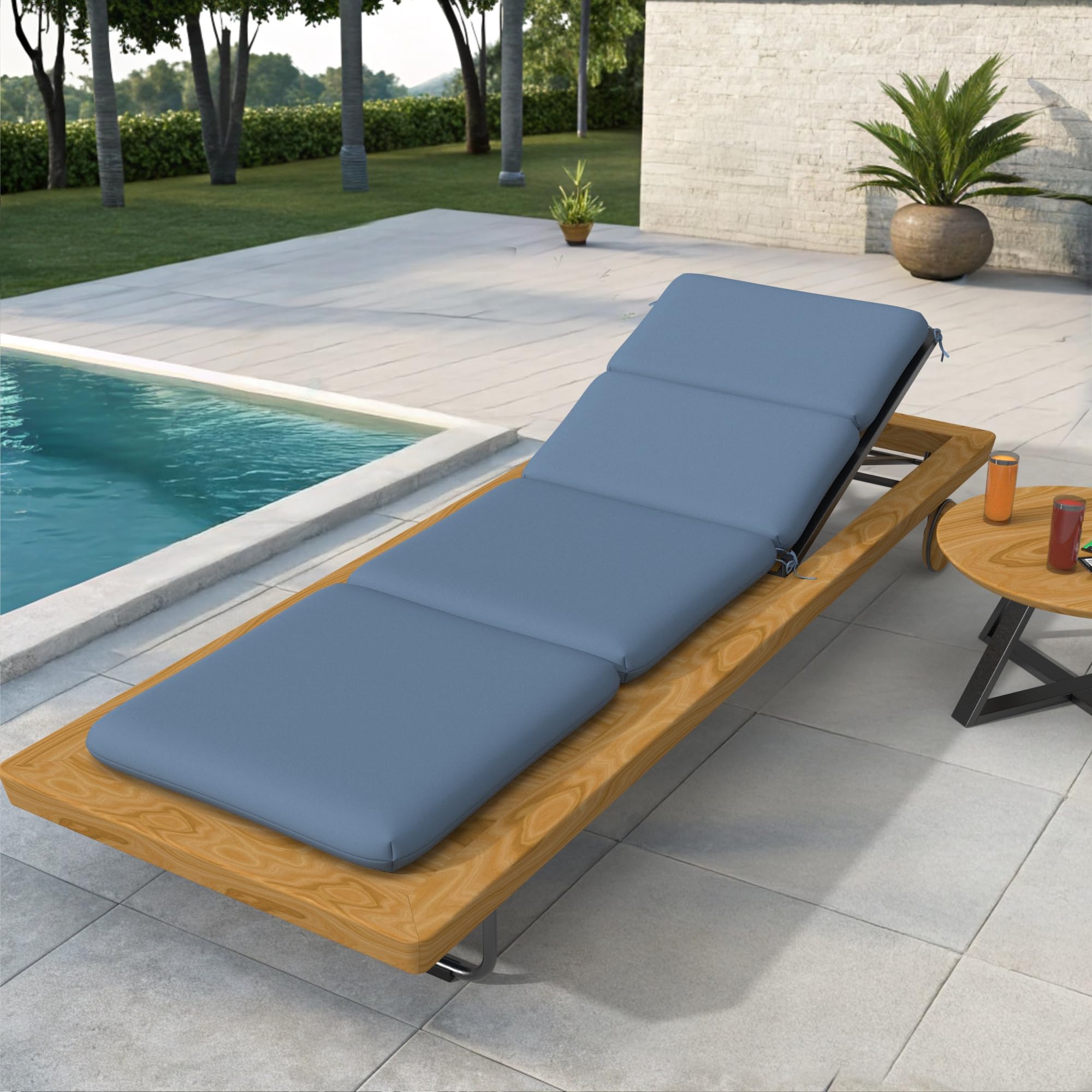 Covers & All CoverRite Rectangle Lounge Chair Cushion, 600 Denier, Foam Chaise Lounge Outdoor, Water, UV and Fade Resistant for Chaise Lounge Cushions Outdoor - Image 7