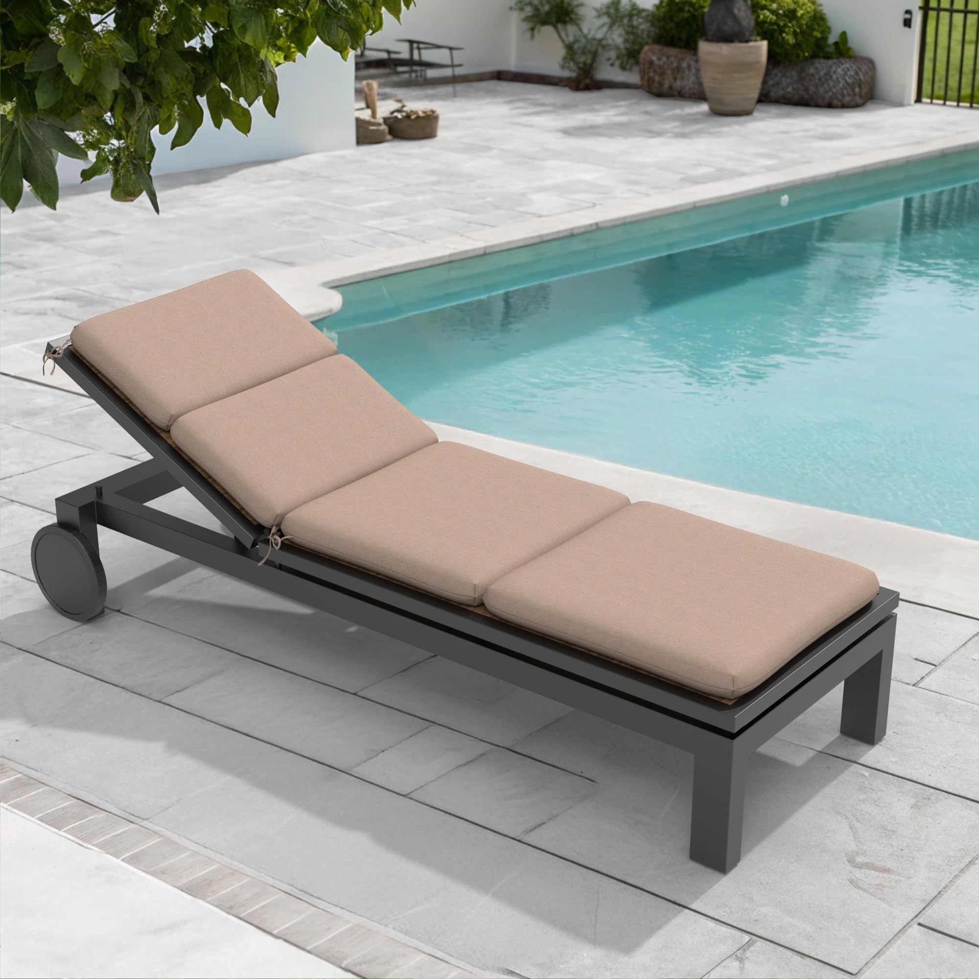 Covers & All Olefin Rectangle Lounge Chair Cushion, 420 Denier Supportive Foam Lounge Chair Outdoor, Water and Mold Resistant for Patio Lounge Chair - Image 5