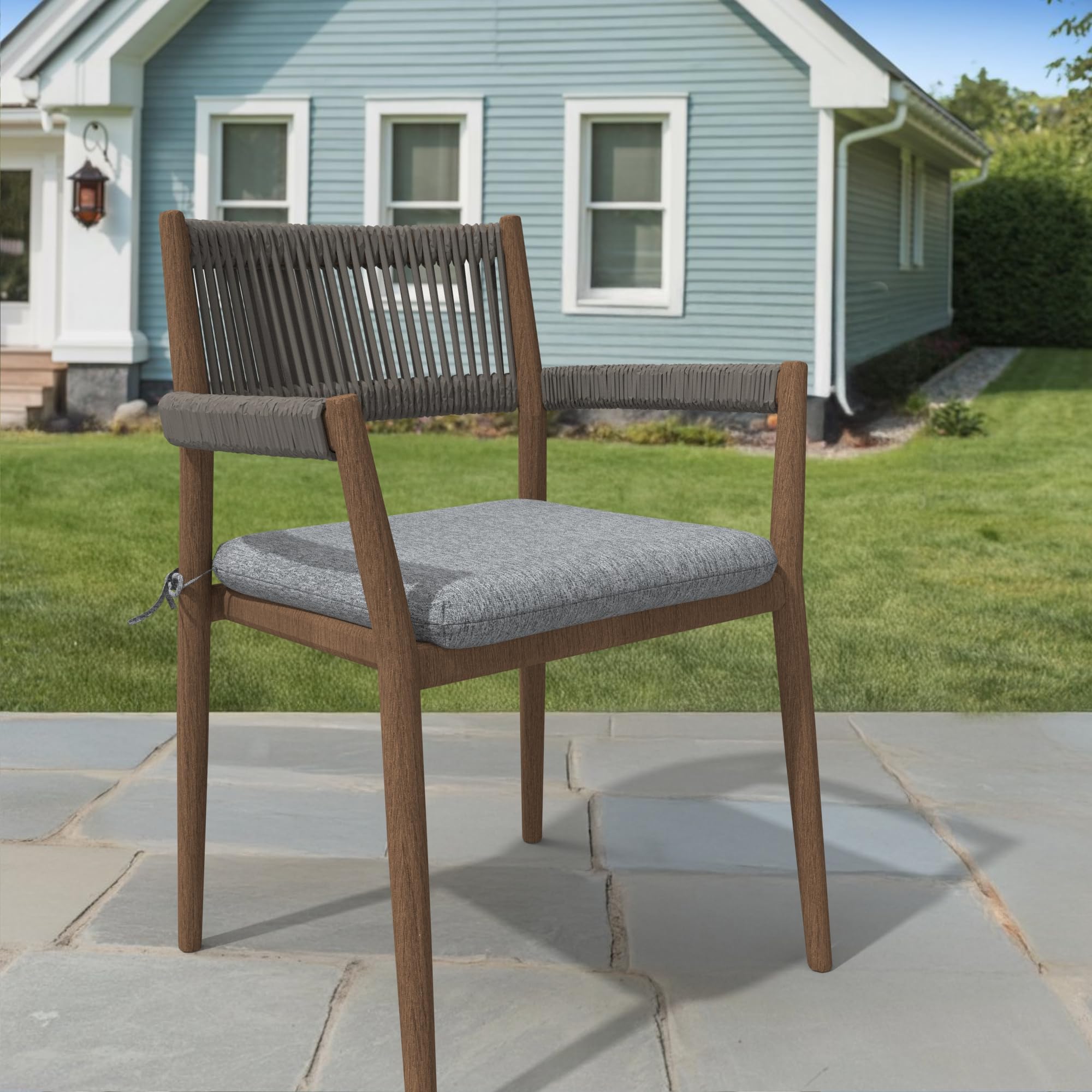 Covers & All Olefin Square Dining Chair Cushion, 420 Denier High-Density 3" Foam Outdoor Chair Cushions, Water Resistant and Mold Resistant for Outdoor Furniture and Patio Chair Cushions (Set of 6) - Image 5