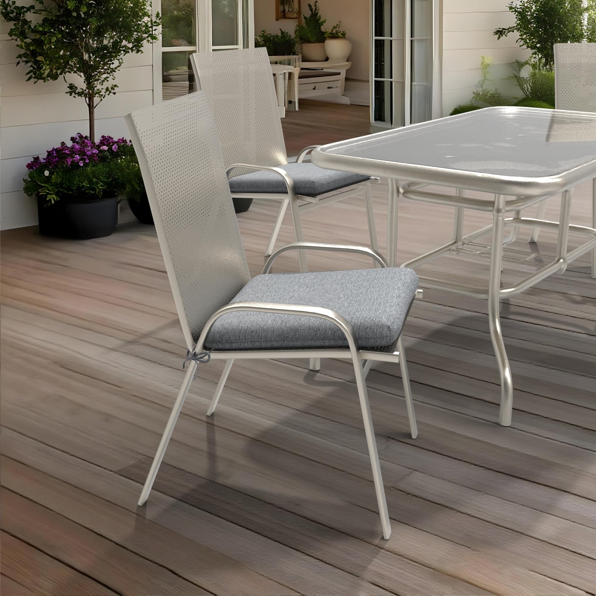 Covers & All Olefin Square Dining Chair Cushion, 420 Denier High-Density 3" Foam Outdoor Chair Cushions, Water Resistant and Mold Resistant for Outdoor Furniture and Patio Chair Cushions (Set of 6) - Image 7