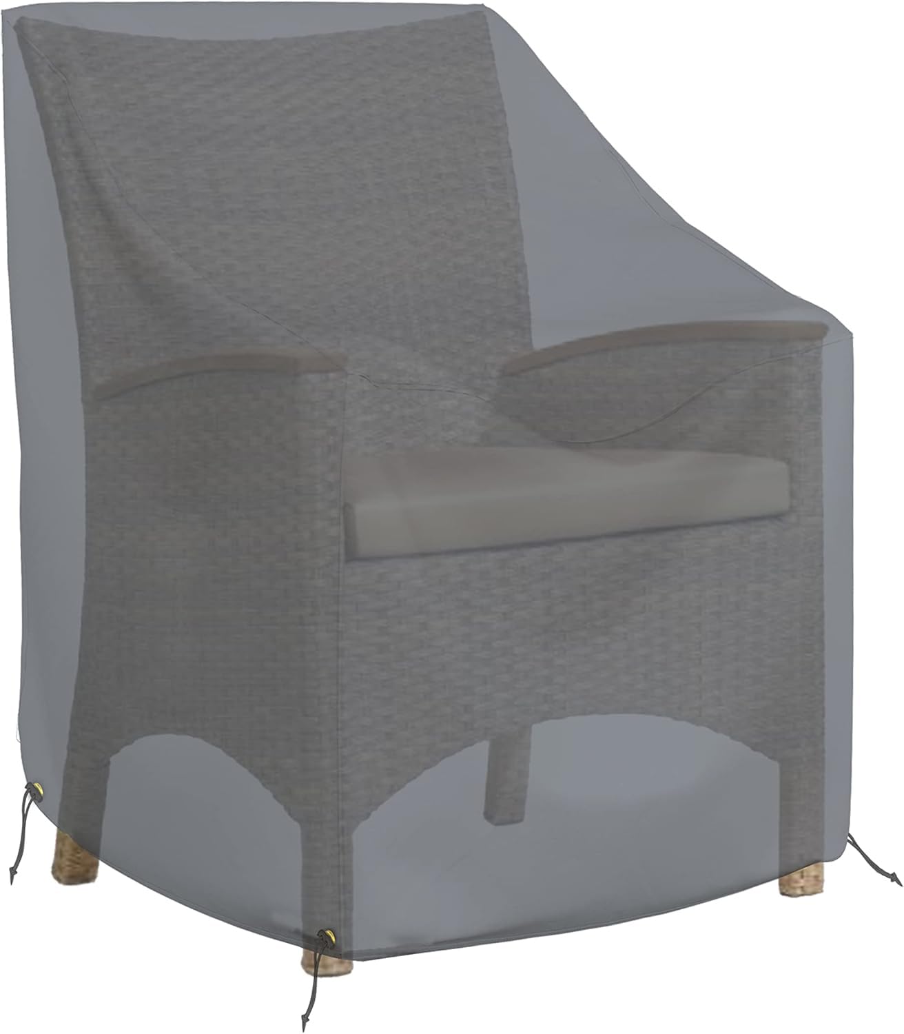 Covers & all Outdoor Chair Cover, 12 Oz Waterproof UV & Weather Resistant Patio Furniture Sofa Cover for Outdoor Outside Seating, Lawn or Garden with Drawstrings (29"W x 30"D x 36"H, Gray) - Image 4