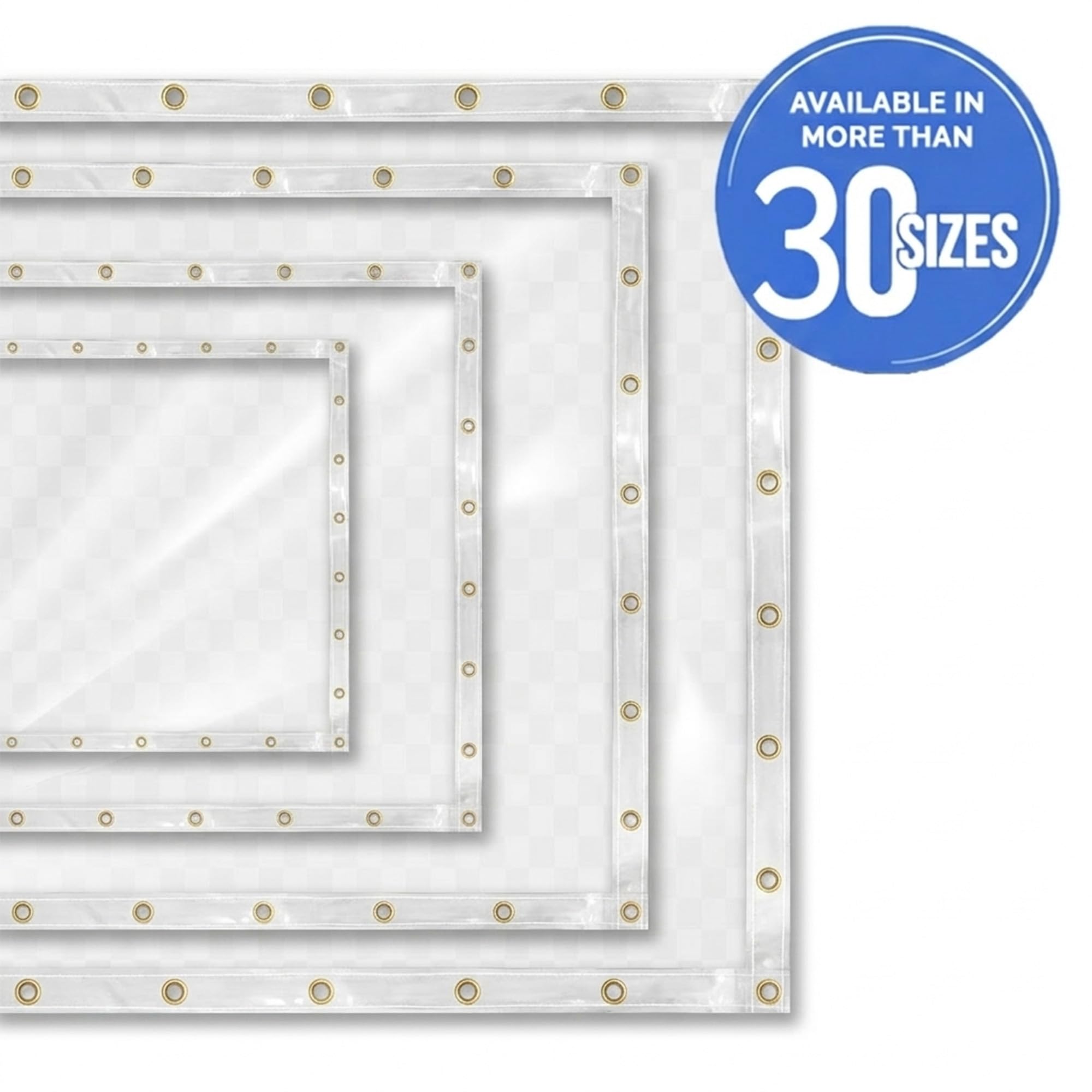 Covers & All Outdoor Clear Curtains for Patio Waterproof – 18 oz Outdoor Tarp Clear Vinyl Curtains, Gazebo Curtains with Brass Grommets for Pergola, Porch & Patio Walls for Winter (8 x 10 ft) - Image 8