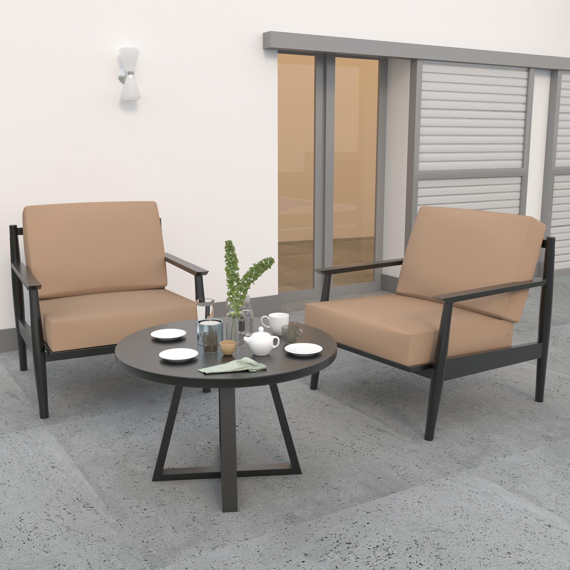 Covers & All Outdoor Deep Seat Cushion for Patio Furniture, 24 x 24 x 5 Inch High-Density Foam Patio Chair Cushion with Water & UV-Resistant, Tear-Resistant Seat & Back Cushion Set of 1 - Image 6