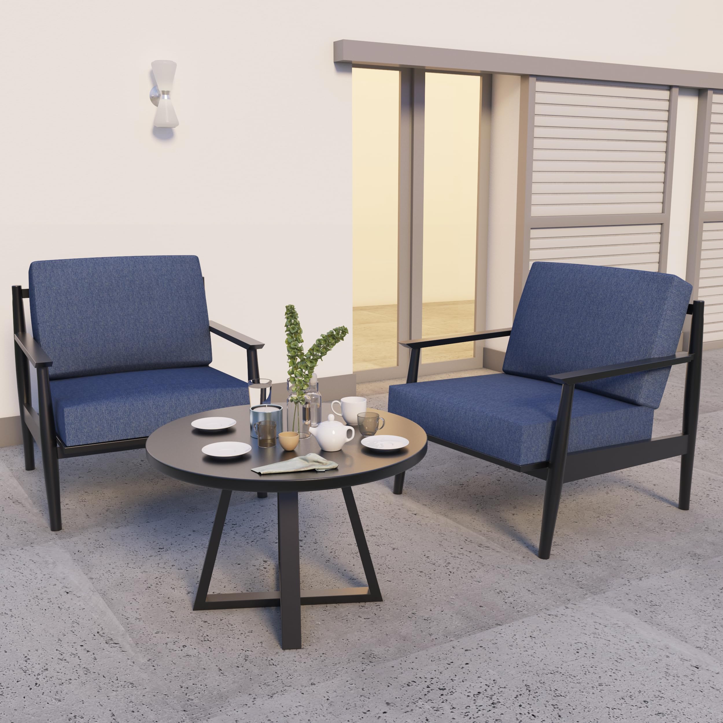 Covers & All Outdoor Deep Seat Cushion for Patio Furniture, 24 x 24 x 5 Inch High-Density Foam Patio Chair Cushion with Water-Repellent & UV-Resistant Cover, Tear-Resistant Seat & Back Cushion - Image 6