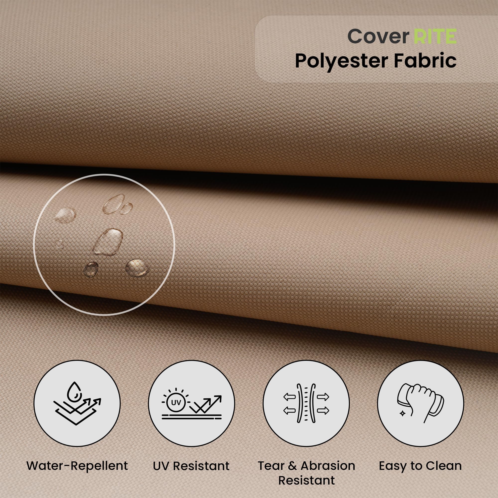 Covers & All Outdoor Deep Seat Cushion for Patio Furniture, 24 x 24 x 5 Inch High-Density Foam Patio Chair Cushion with Water & UV-Resistant, Tear-Resistant Seat & Back Cushion Set of 1 - Image 4