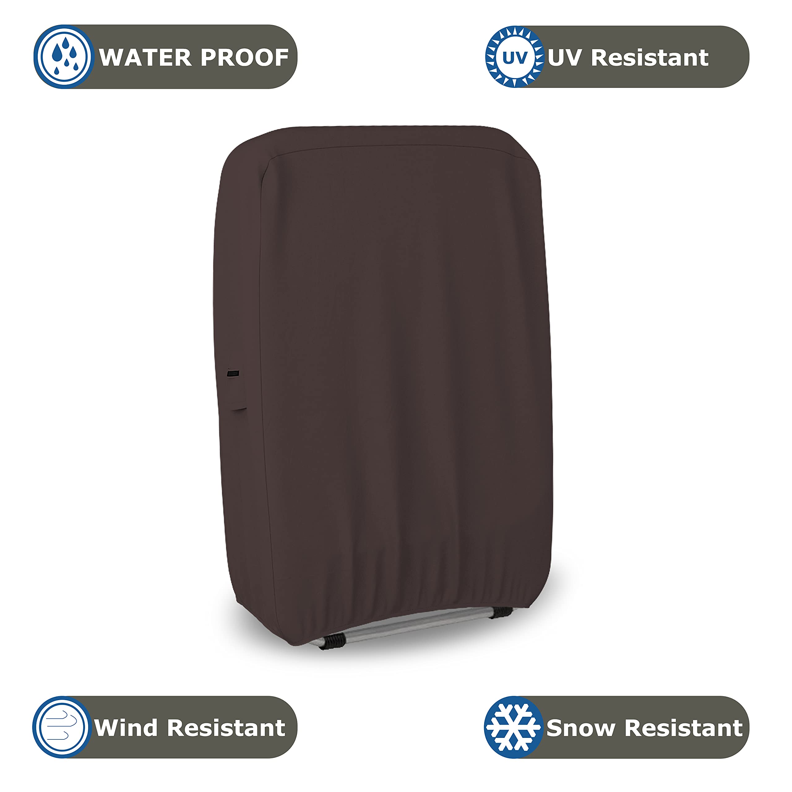 Covers & All Outdoor Zero Gravity Chair Covers, Made of 12 oz Waterproof & UV-resistant Cover Max Fabric with Air-vents (33" W x 37" H x 9" D, Coffee) - Image 3