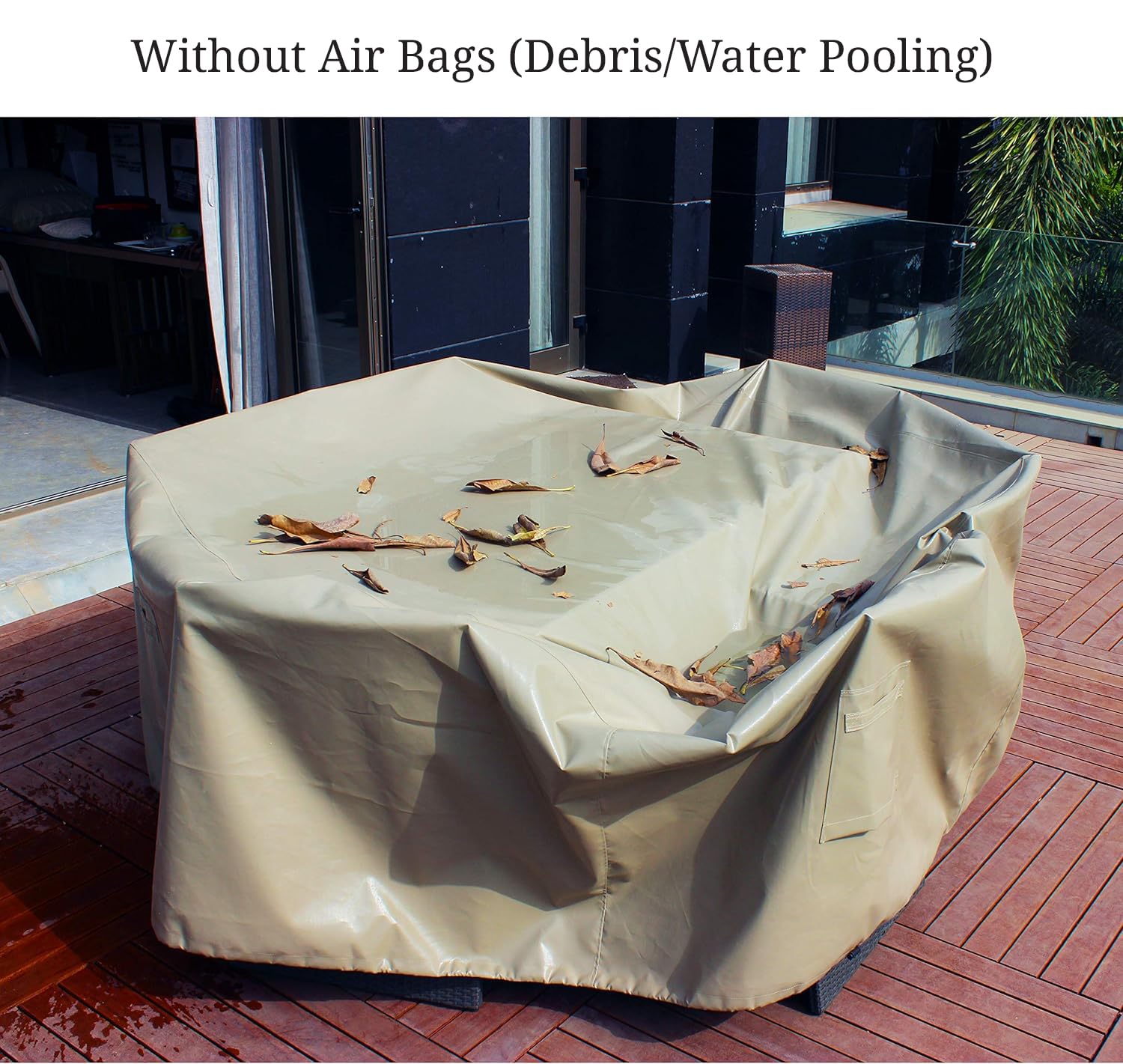 Covers & All Patio Furniture Cover Air Bags, Prevents Water & Snow Pooling, 12 Oz Waterproof, UV & Weather Resistant, Ideal for Patio Backyard Lawn Garden Furniture Outdoor Use (24" x 24" Inches) - Image 5