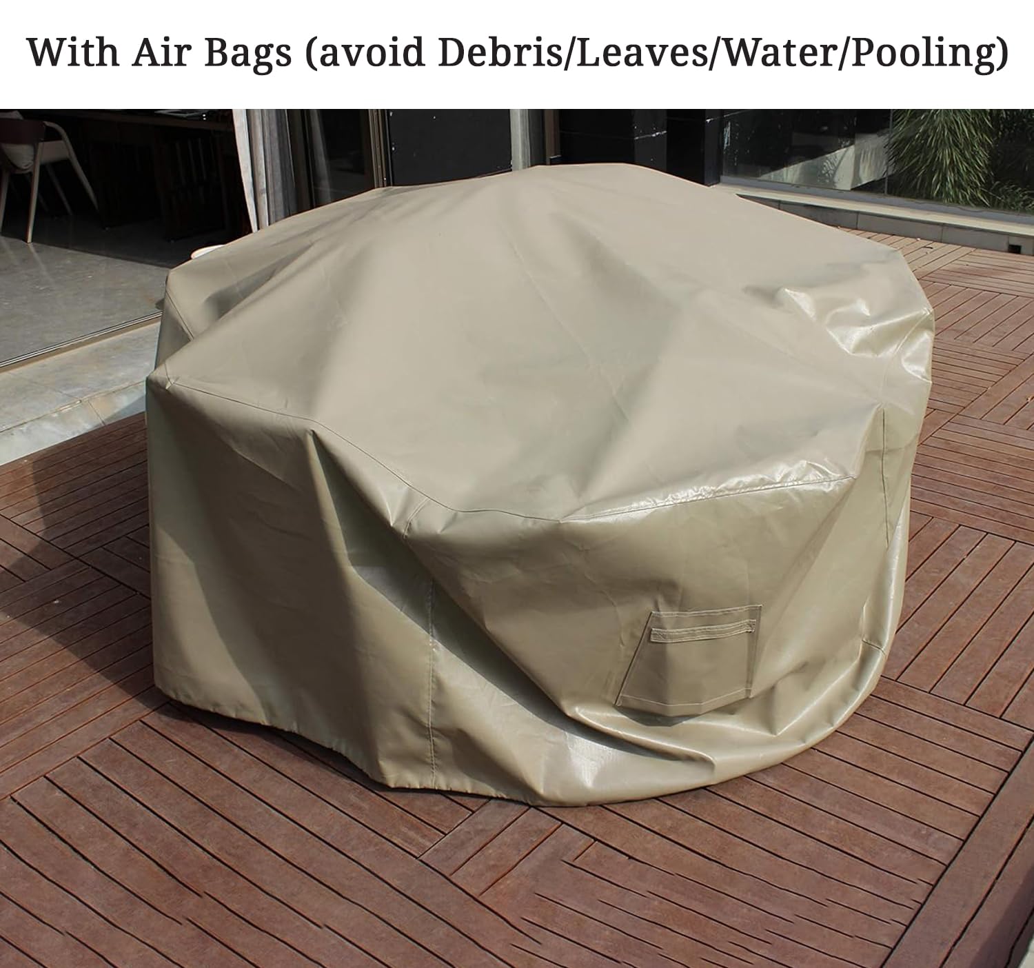 Covers & All Patio Furniture Cover Air Bags, Prevents Water & Snow Pooling, 12 Oz Waterproof, UV & Weather Resistant, Ideal for Patio Backyard Lawn Garden Furniture Outdoor Use (24" x 24" Inches) - Image 6