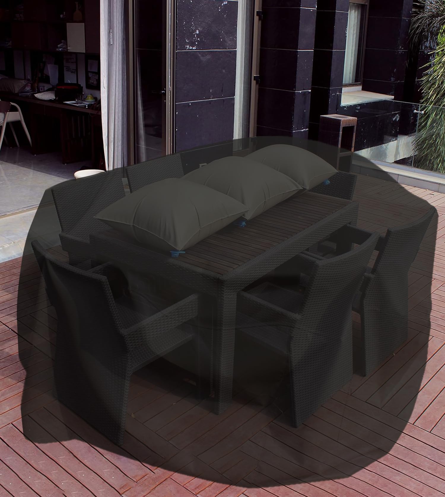 Covers & All Patio Furniture Cover Air Bags, Prevents Water & Snow Pooling, 12 Oz Waterproof, UV & Weather Resistant, Ideal for Patio Backyard Lawn Garden Furniture Outdoor Use (24" x 24" Inches) - Image 8