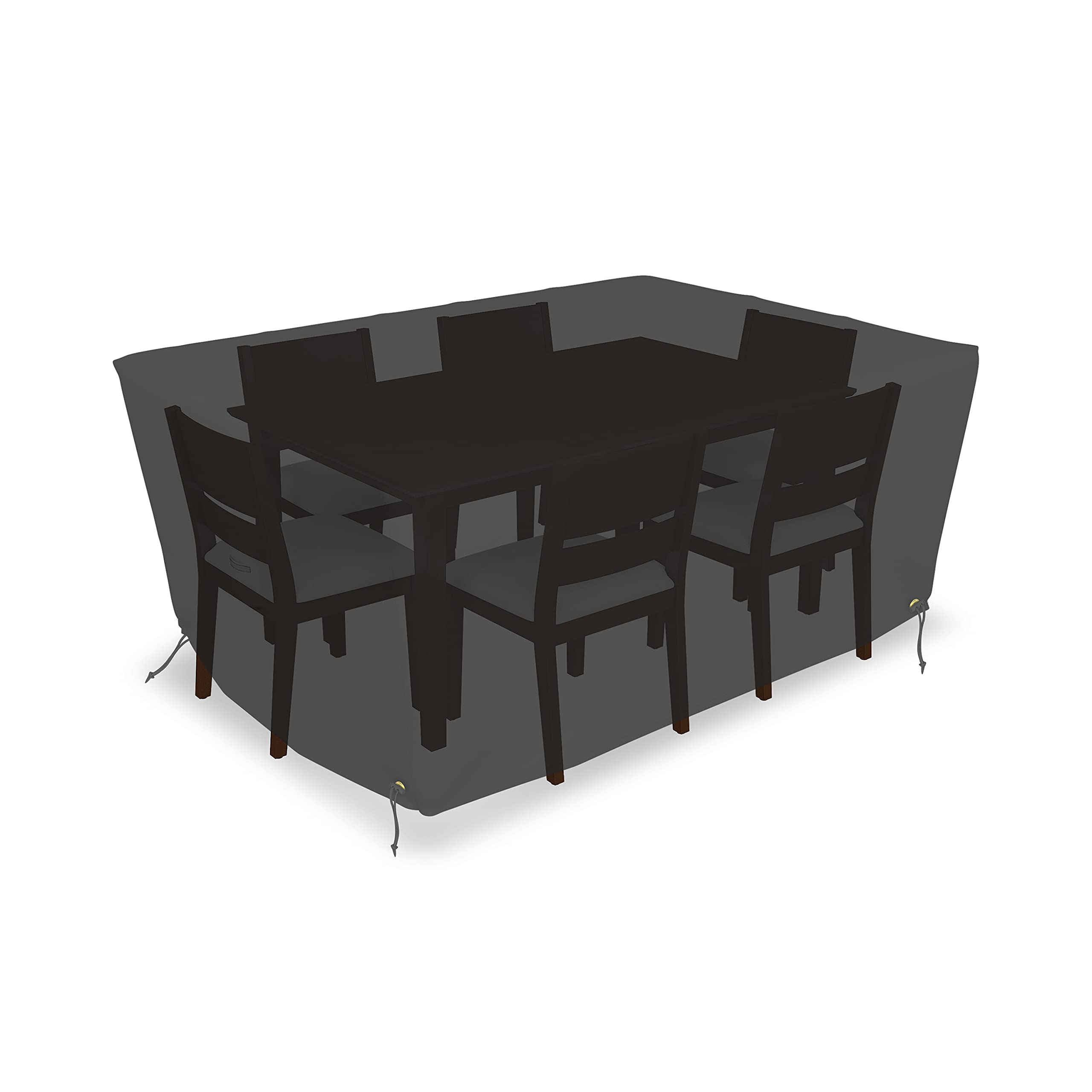 Covers & all Rectangle Dining Table Set Cover, Heavy Duty 18 Oz Waterproof UV Weather Resistant Outdoor Patio Garden Lawn Furniture Cover, Air Vents & Drawstrings (57"L x 45"W x 25"H, Black) - Image 4