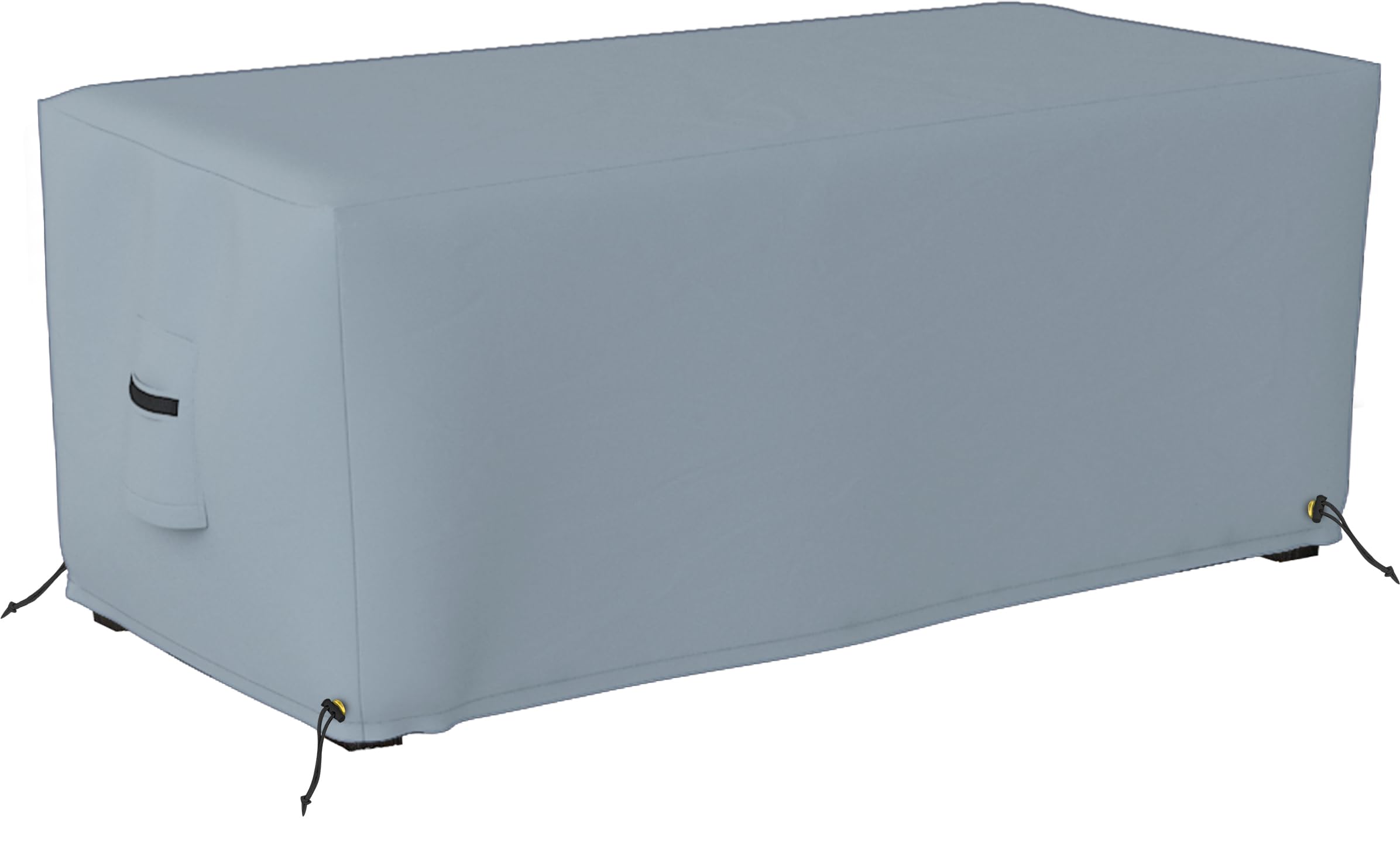 Covers & All Rectangle Ottoman Cover, Heavy Duty 18 Oz Waterproof UV & Weather Resistant Patio Garden Furniture Stool Protector, Indoor Outdoor, Air Vents & Drawstrings (40" L x 28" W x 17" H, Gray) - Image 7