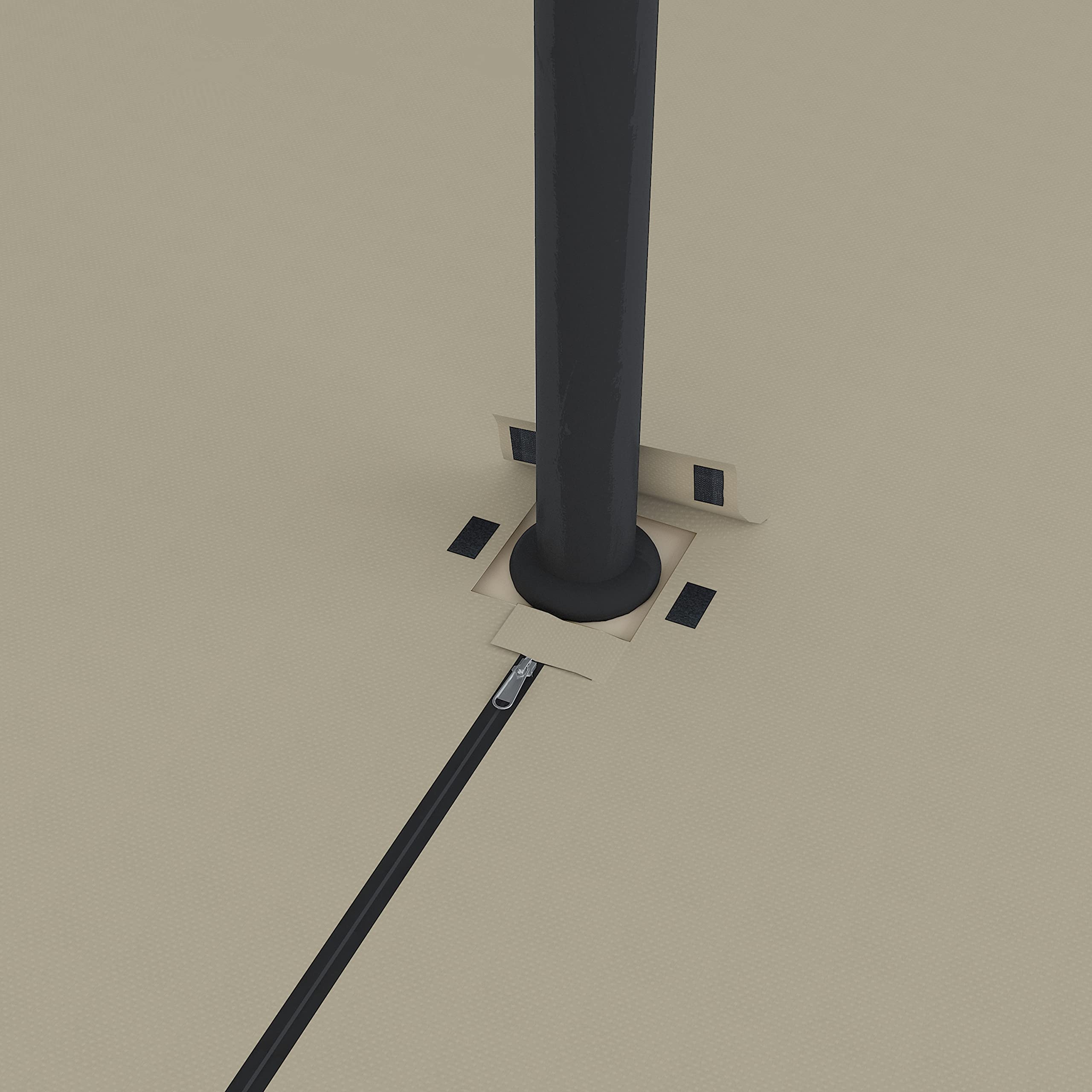 Covers & All Patio Round Table and Chair Set Cover with Umbrella Hole - Heavyduty 12 Oz Waterproof Outdoor Backyard Furniture Cover with Air Pocket & Drawstring for Snug fit. (70" Dia x 23" H, Beige) - Image 7