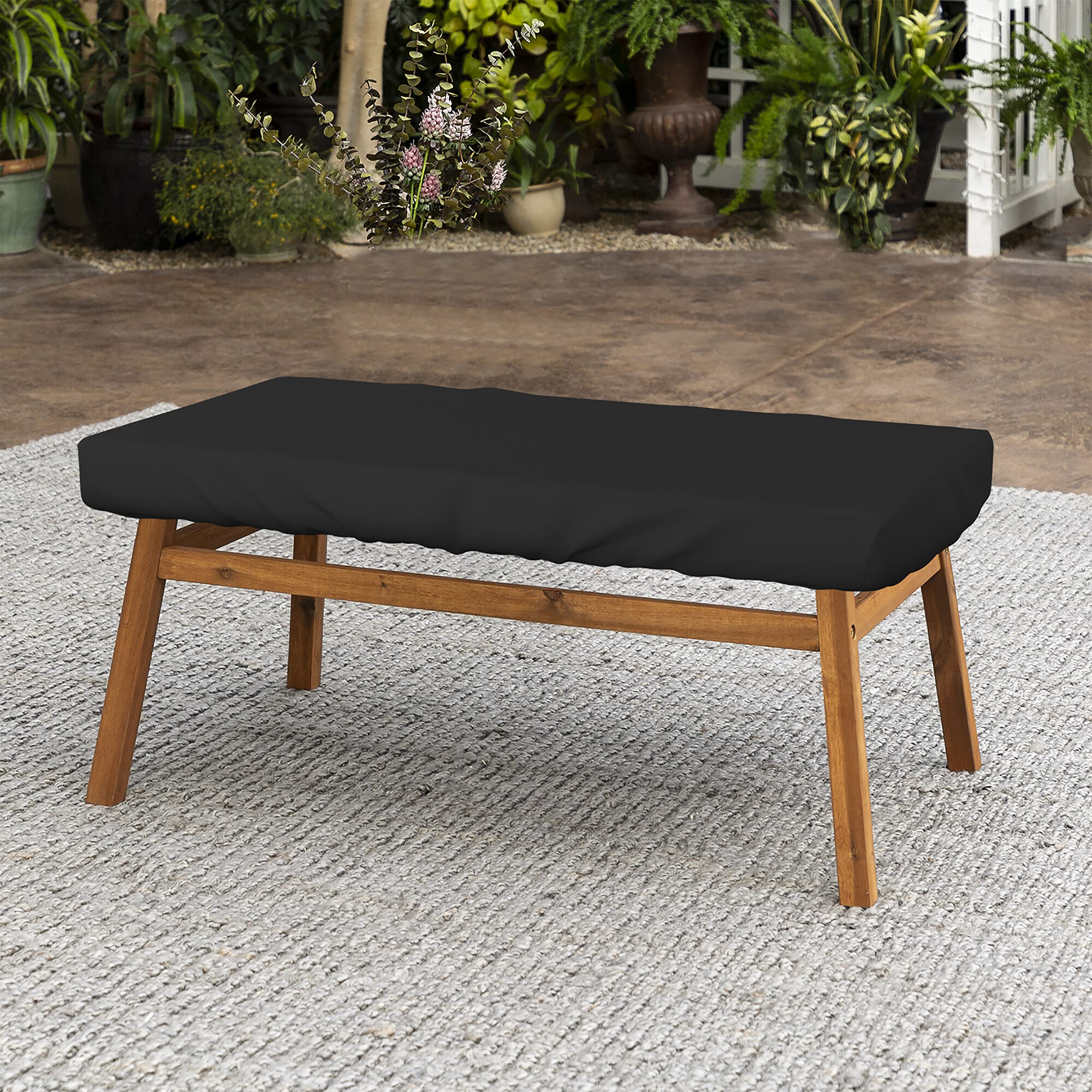 Covers & All Rectangle Table Top Cover, 18 Oz Heavy Duty Waterproof UV & Weather Resistant Patio Table Cover, Outdoor Table Cover for Patio Furniture (5" H x 90" W x 40" D Inches, Black) - Image 5