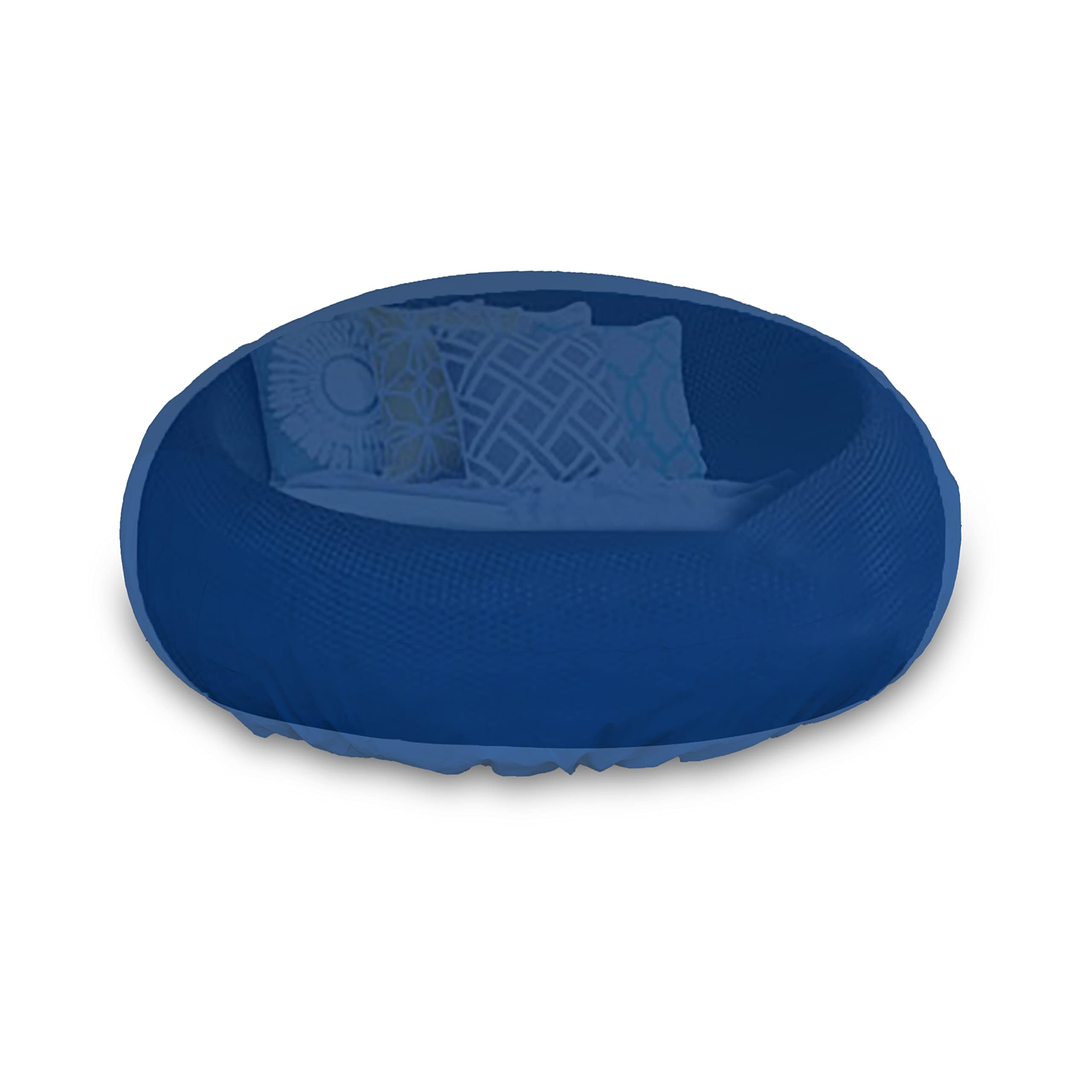 Covers & All Round Daybed Cover, Heavy Duty 18 Oz Waterproof UV & Weather Resistant, Patio Garden Lawn Outdoor Canopy Daybed Sofa Outside Furniture Cover, Elastic (90" Diameter x 35" H, Blue) - Image 4