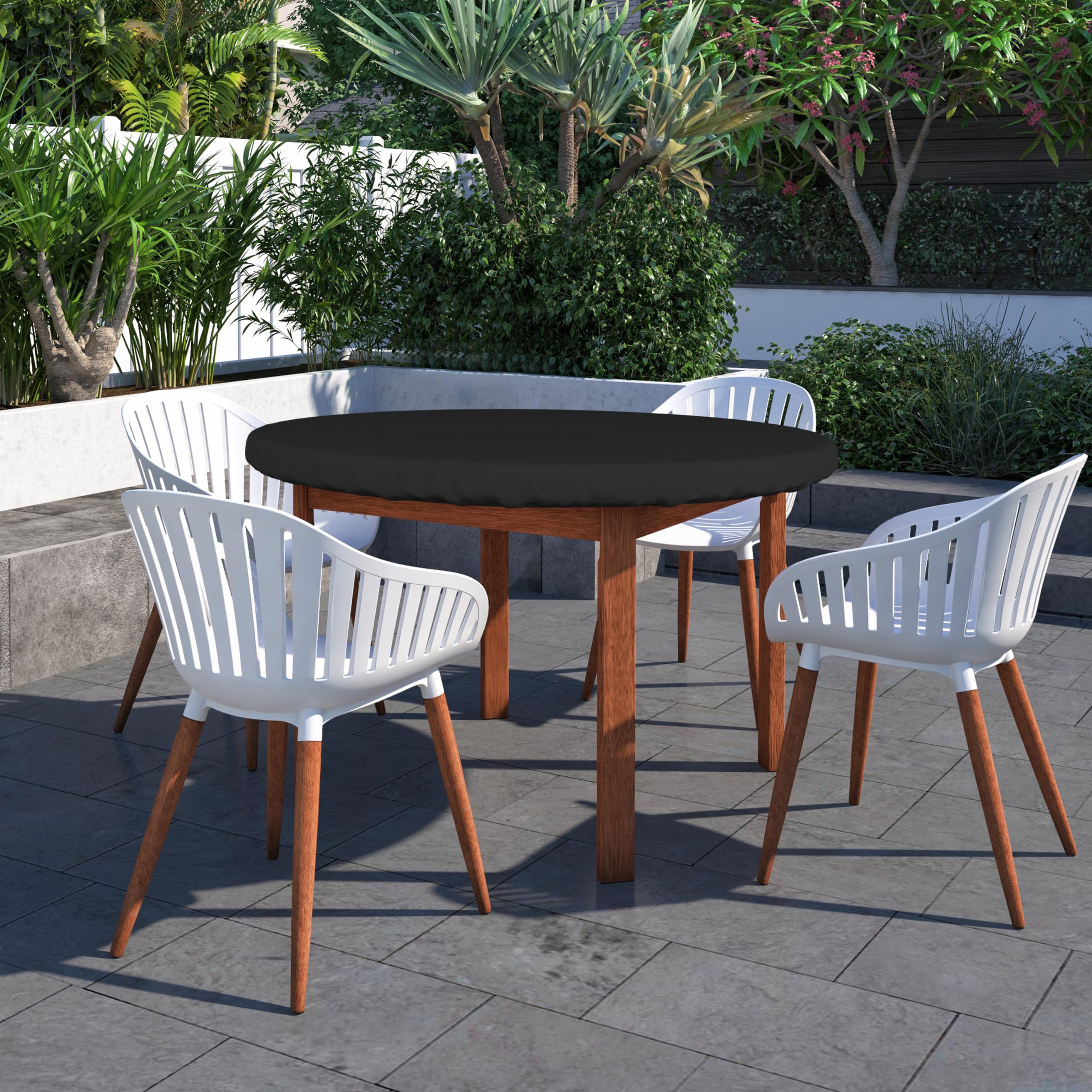 Covers & All Round Table Top Cover, 18 Oz Heavy Duty Waterproof UV & Weather Resistant Patio Table Cover, Outdoor Table Cover for Patio Outdoor Furniture & Coffee Table (30" Diameter x 4" H, Black) - Image 6