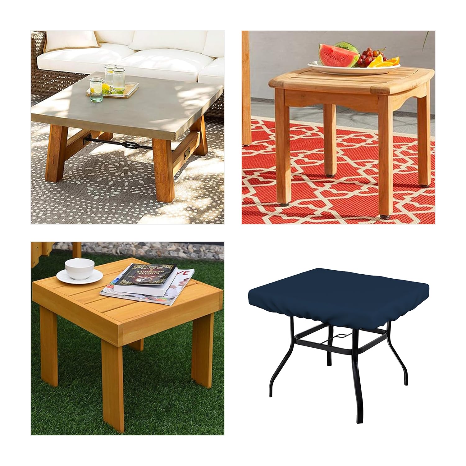 Covers & All Square Table Top Cover, 12 Oz Waterproof UV & Weather Resistant Patio Table Cover, Outdoor Table Cover for Patio Outdoor Furniture & Coffee Table (42" L x 42" W x 6" H, Blue) - Image 7