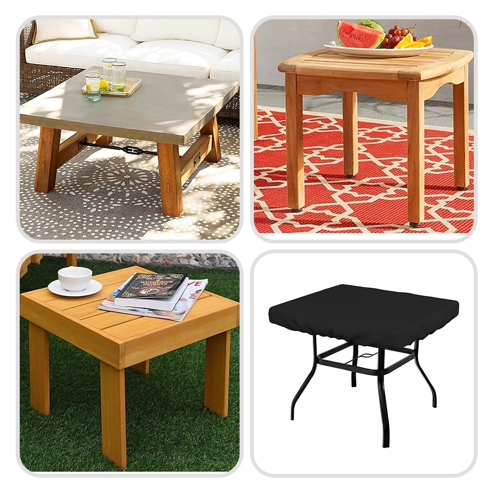 Covers & All Square Table Top Cover, 18 Oz Heavy Duty Waterproof UV & Weather Resistant Patio Table Cover, Outdoor Table Cover for Patio Outdoor Furniture & Coffee Table (36" L x 36" W x 6" H, Black) - Image 7