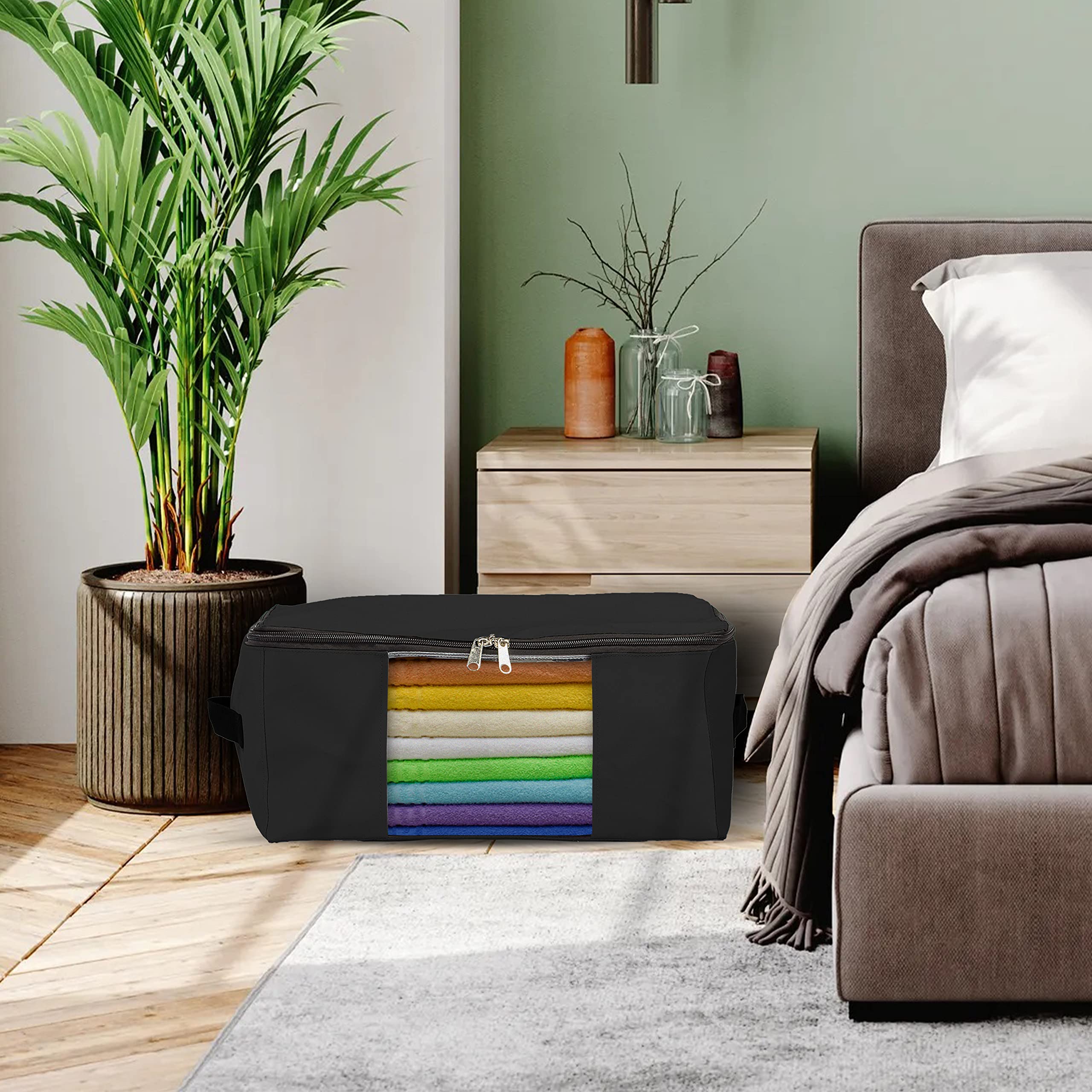 Covers & All Storage Bags, Made of 18 Oz Waterproof, UV-Resistant & Tear-Proof Cover Tuff Fabric, Multipurpose, for Indoors/Outdoors (18"L x 13"W x 8"H, Black, Pack of 3) - Image 4