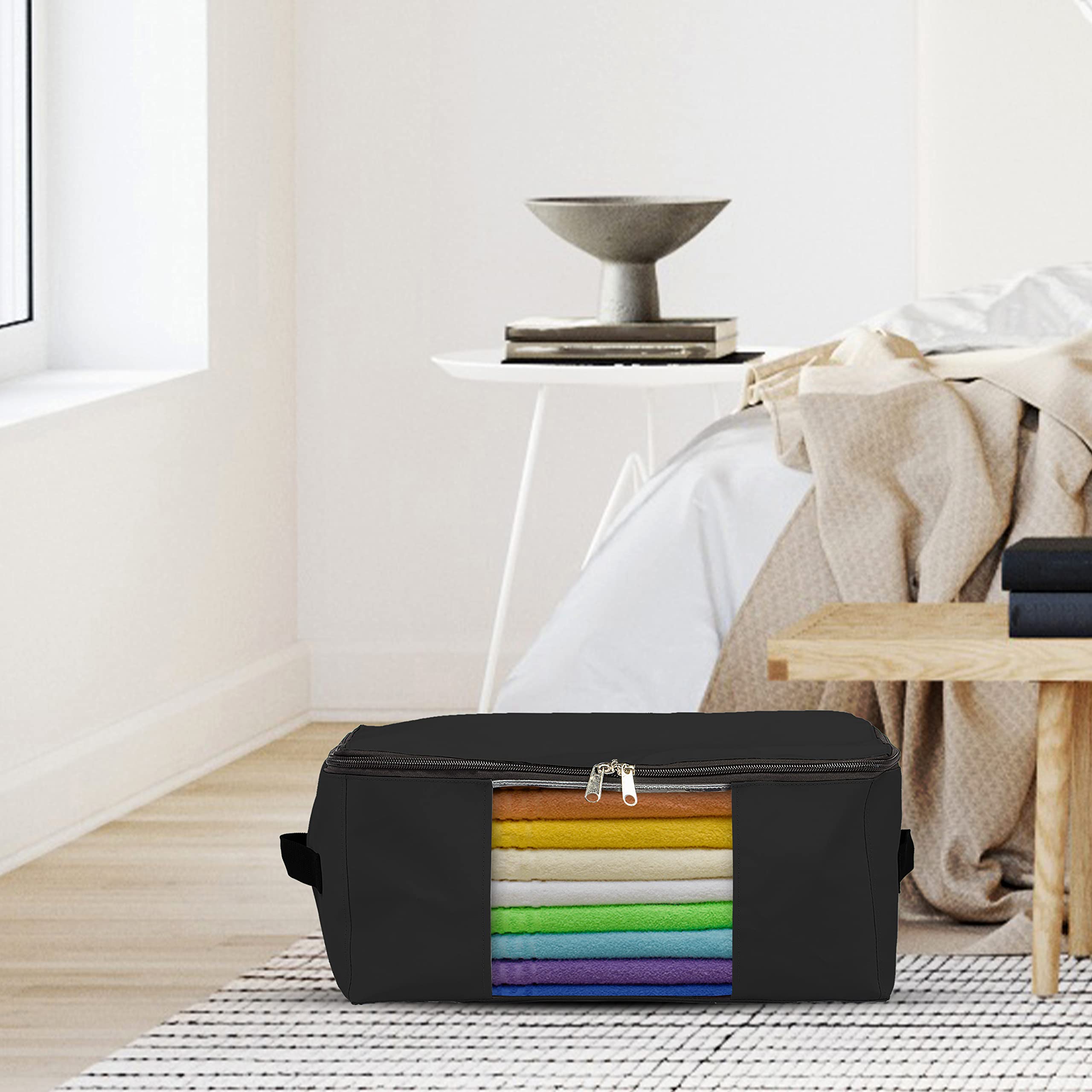 Covers & All Storage Bags, Made of 18 Oz Waterproof, UV-Resistant & Tear-Proof Cover Tuff Fabric, Multipurpose, for Indoors/Outdoors (18"L x 13"W x 8"H, Black, Pack of 3) - Image 5