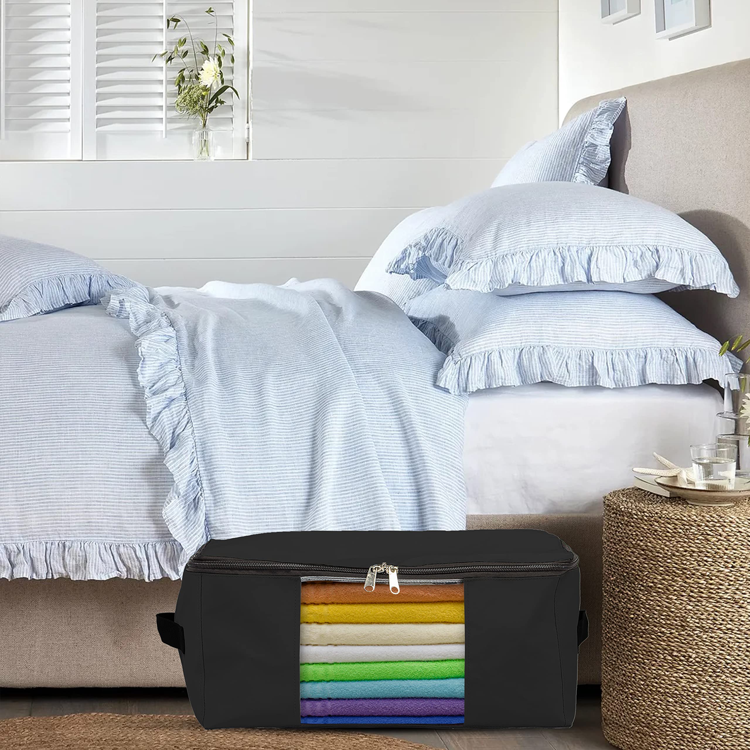 Covers & All Storage Bags, Made of 18 Oz Waterproof, UV-Resistant & Tear-Proof Cover Tuff Fabric, Multipurpose, for Indoors/Outdoors (18"L x 13"W x 8"H, Black, Pack of 3) - Image 6