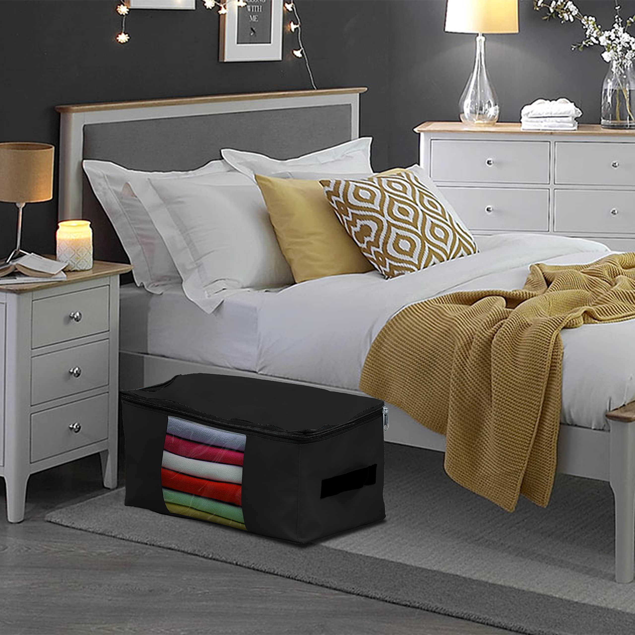 Covers & All Storage Bags, Made of 18 Oz Waterproof, UV-Resistant & Tear-Proof Cover Tuff Fabric, Multipurpose, for Indoors/Outdoors (18"L x 13"W x 8"H, Black, Pack of 3) - Image 8