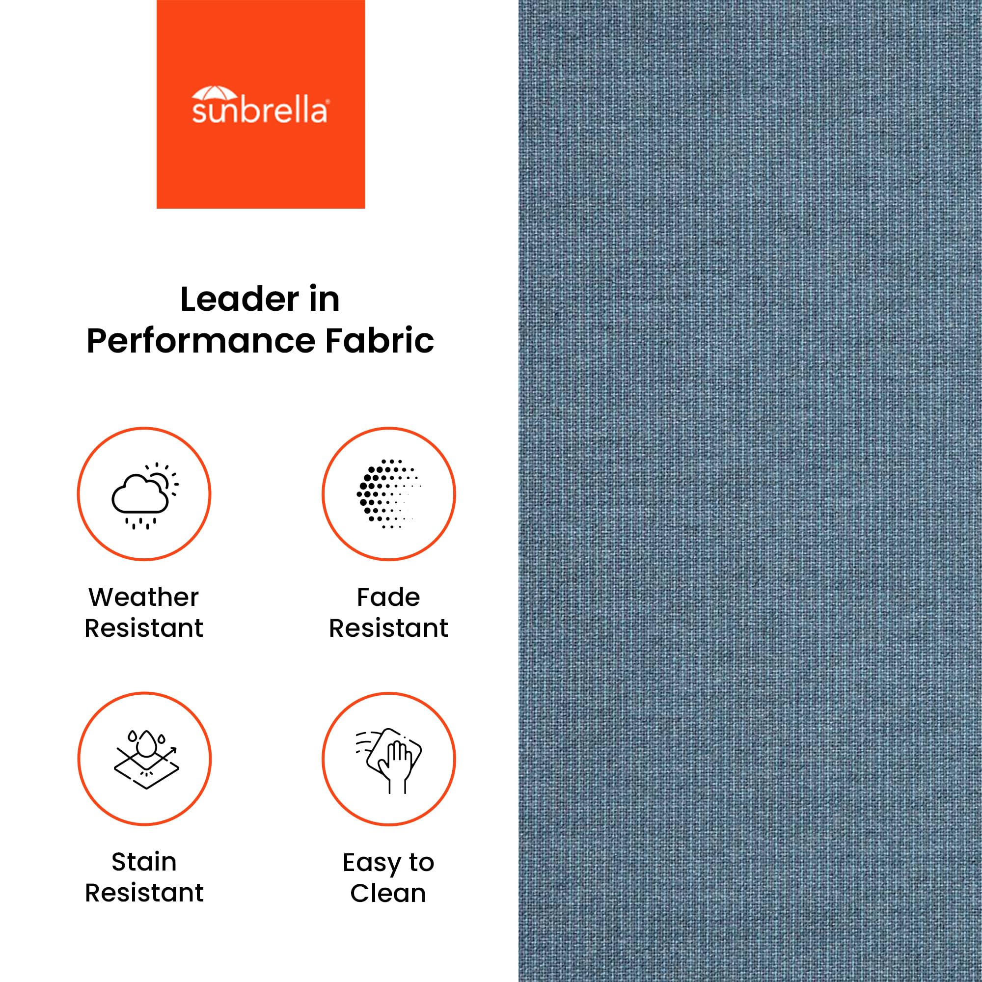 Covers & All Sunbrella Outdoor Deep Seat Cushion Set, 22" x 24" Deep Seat & Back Cushions, 5" Thick Foam Patio Cushions with Water-Repllent & UV Fade Resistant Covers, Patio Furniture Chair Cushions - Image 5