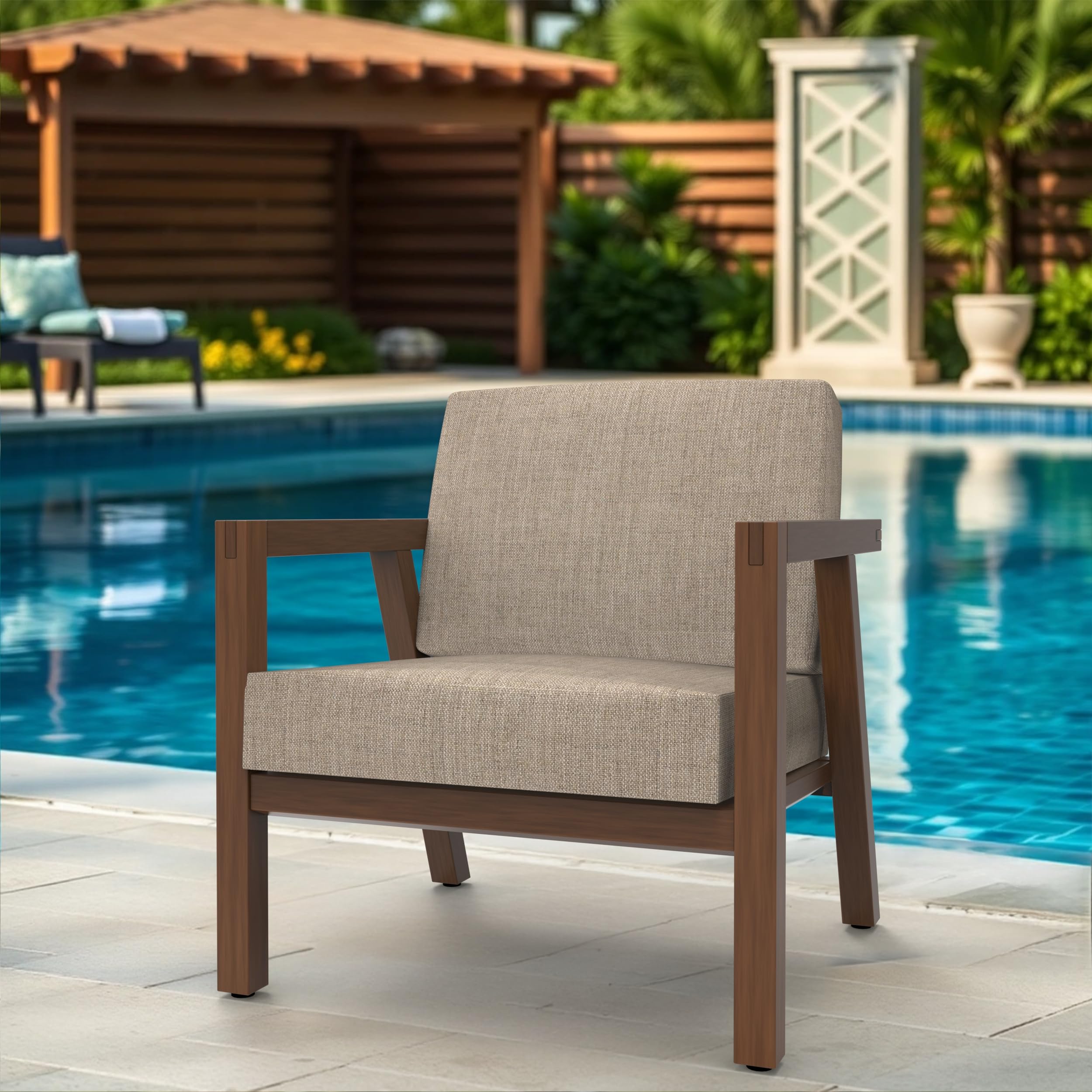 Covers & All Sunbrella Outdoor Cushions, Deep Seat Cushion Set, 24" x 24" Seat & Back Cushions, 5" Thick Foam Patio Cushions, Water-Repellent & UV Fade Resistant Patio Furniture Chair Cushions - Image 5