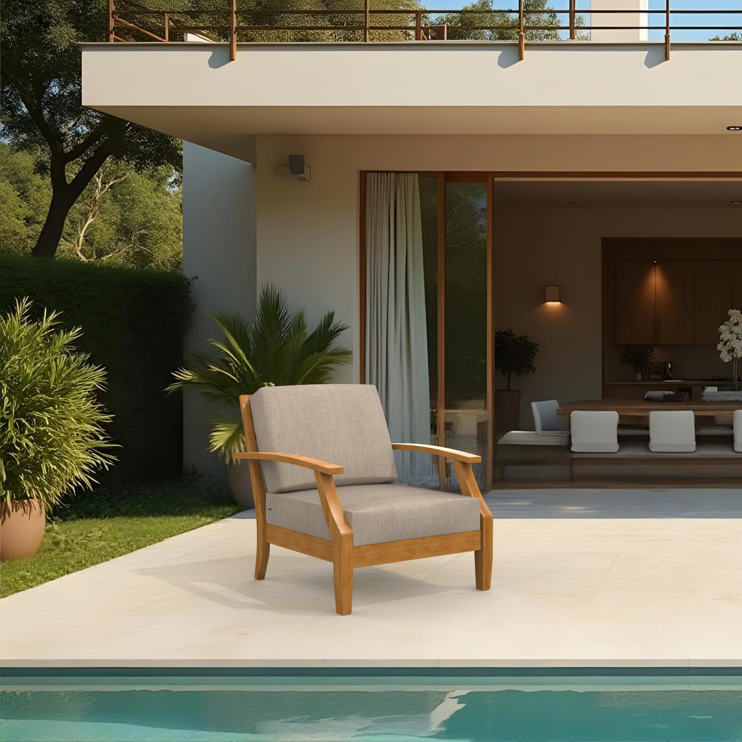 Covers & All Sunbrella Outdoor Cushions, Deep Seat Cushion Set, 24" x 24" Seat & Back Cushions, 5" Thick Foam Patio Cushions, Water-Repellent & UV Fade Resistant Patio Furniture Chair Cushions - Image 6