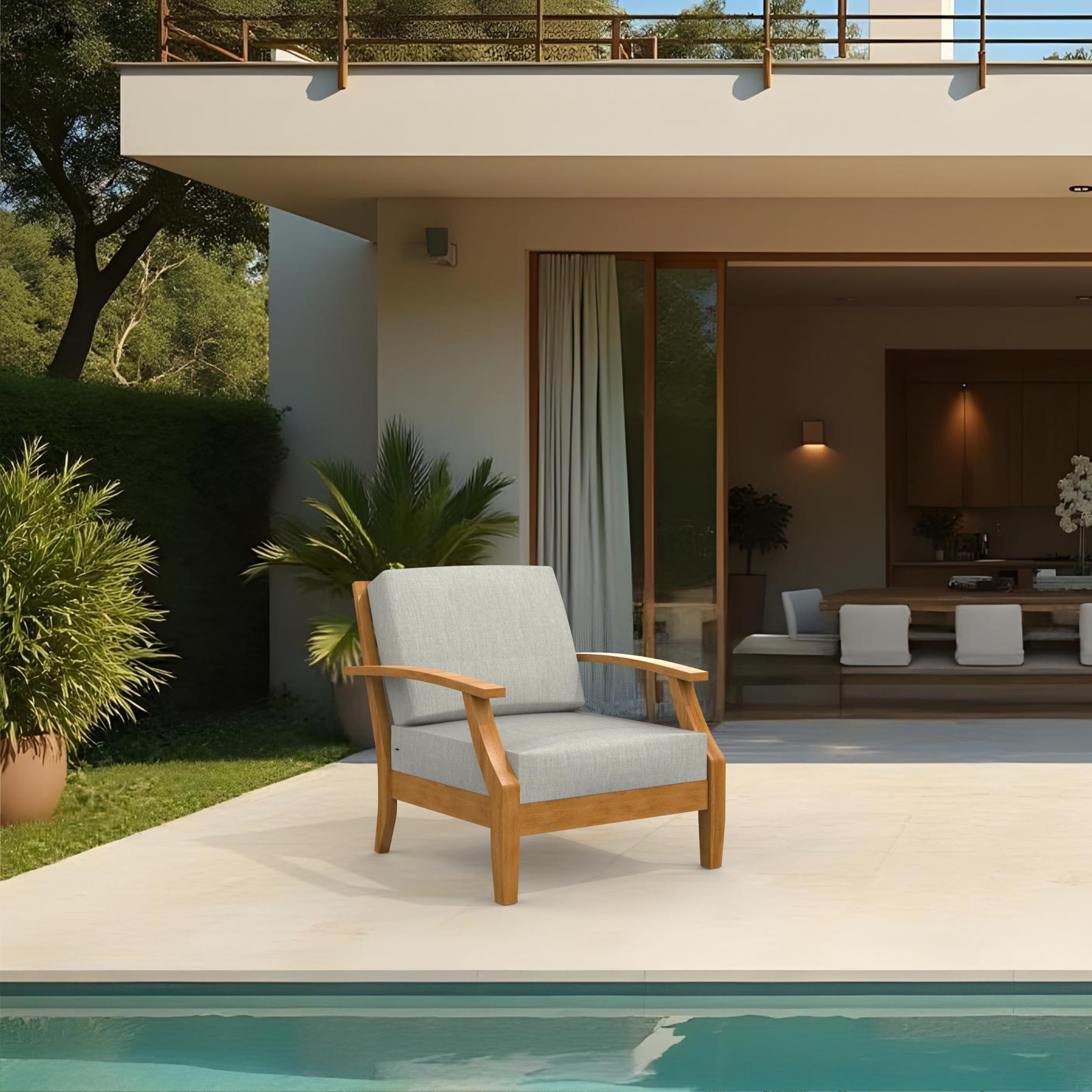 Covers & All Sunbrella Outdoor Deep Seat Cushion Set, 28.5 x 28.5 Deep Seat & Back Cushions, 5" Thick Foam Patio Cushions with Water-Repllent & UV Fade Resistant Covers, Patio Furniture Chair Cushions - Image 6