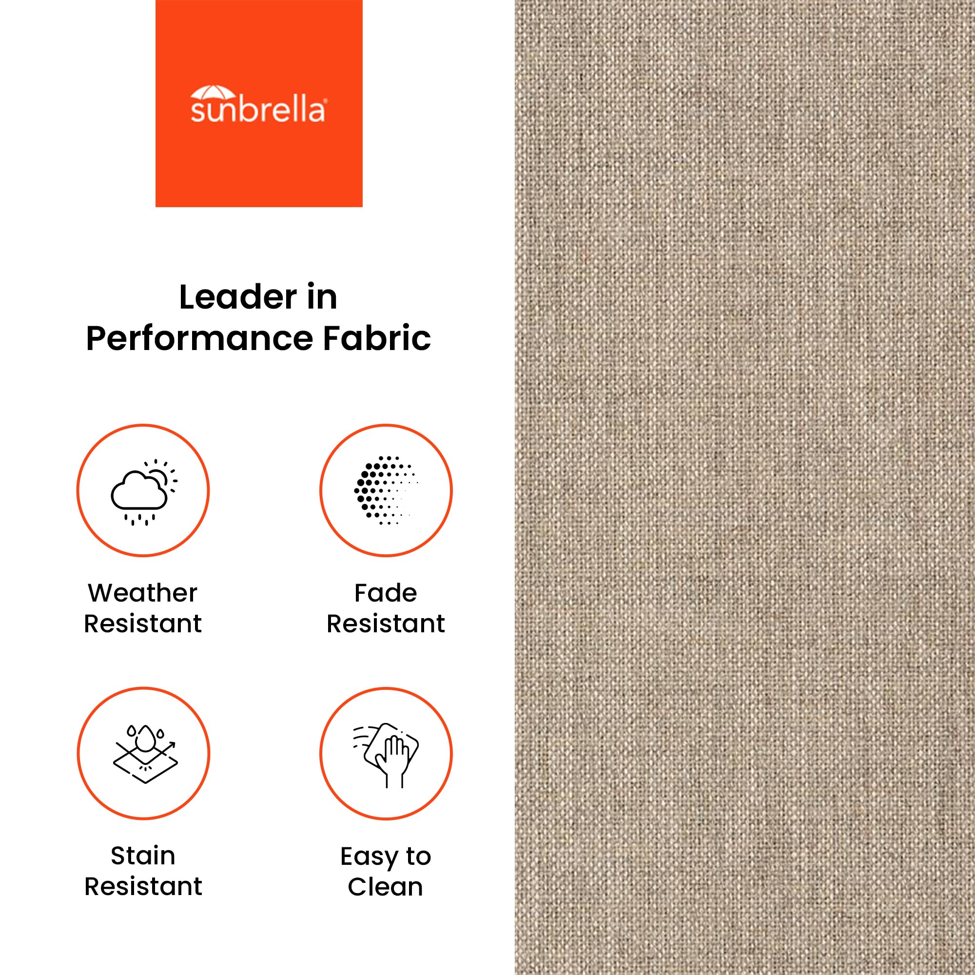 Covers & All Sunbrella Outdoor Deep Seat Cushion Set of 3, 22" x 24" Deep Seat & Back Cushions, 5" Thick Foam Patio with Water-Repllent & UV Fade Resistant Covers, Patio Furniture Chair Cushions - Image 4