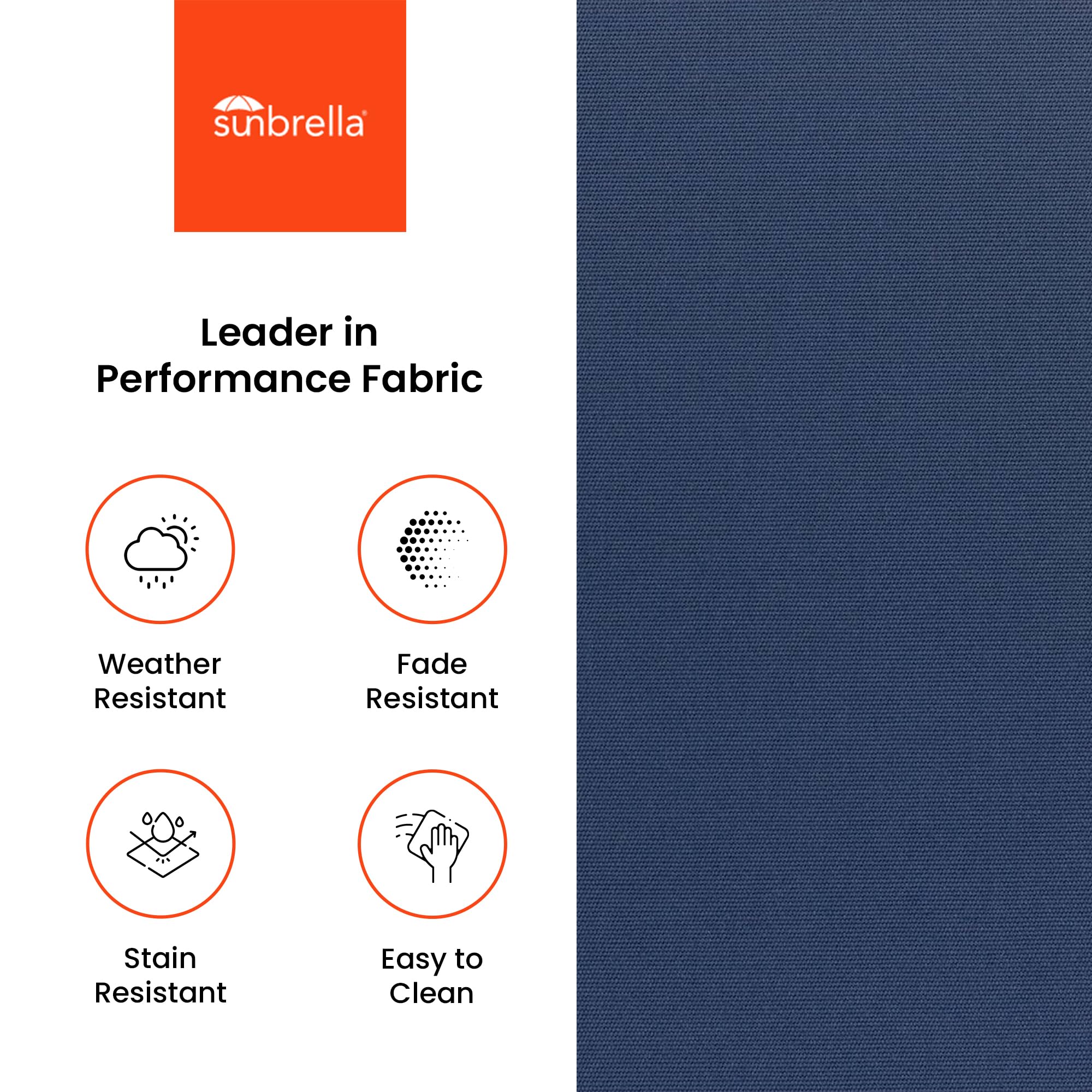 Covers & All Sunbrella Outdoor Dining Chair Cushions, Square High-Density 3" Foam Sunbrella Dining Chair Cushions, Waterproof, Fade and Tear Resistant Seat Pads for Patio Furniture (Set of 4) - Image 4