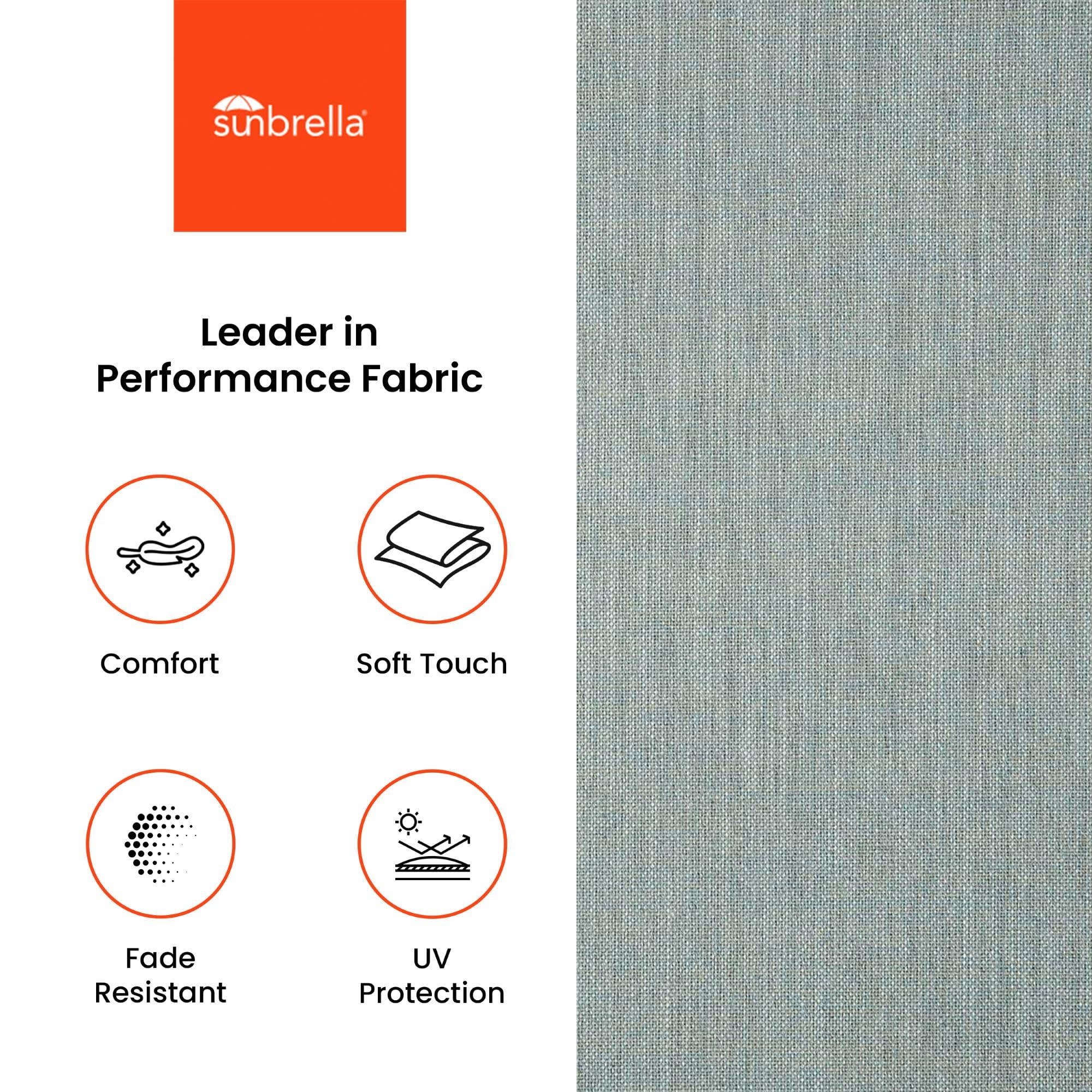 Covers & All Sunbrellla Outdoor Pillows for Patio Furniture, UV Fade Resistant & Waterproof Outdoor Sunbrella Lumbar Pillows, Set of 2 Inserts & Covers for Patios, Decks and Porches (Cast Mist) - Image 3