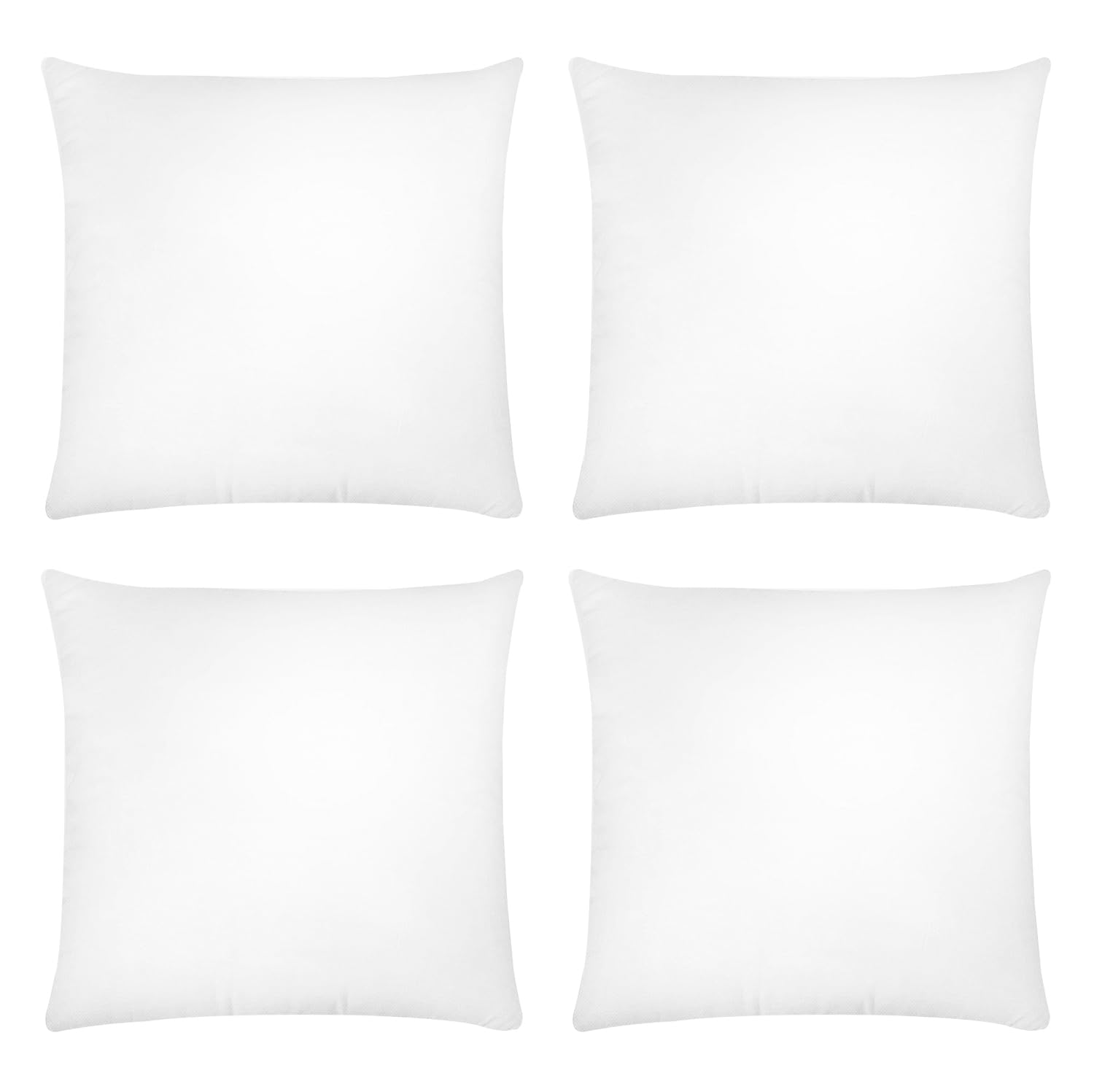 Covers & All Throw Pillow Inserts Only Pack of 4, Durable Soft Square 16 x 16 Inches 65 GSM Non-Woven Fabric with 15D Silicon Fiber Filling, Universal uses for Home Decor Office Indoor Outdoor - Image 3