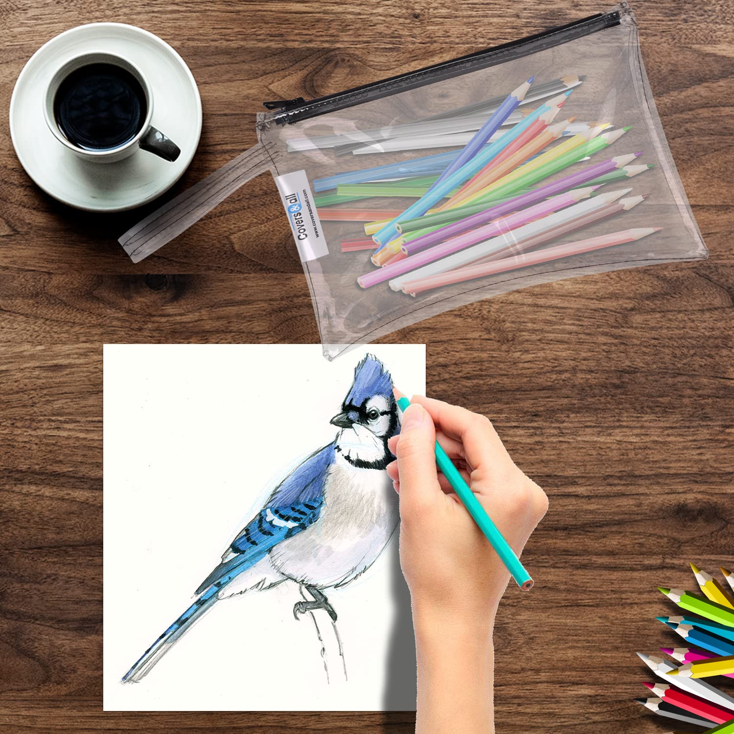 Covers & all Tool Bag Heavy Duty Waterproof Pouch with Sturdy Zipper, Utility Multipurpose for Tools Bank deposit Storage Makeup - Image 7