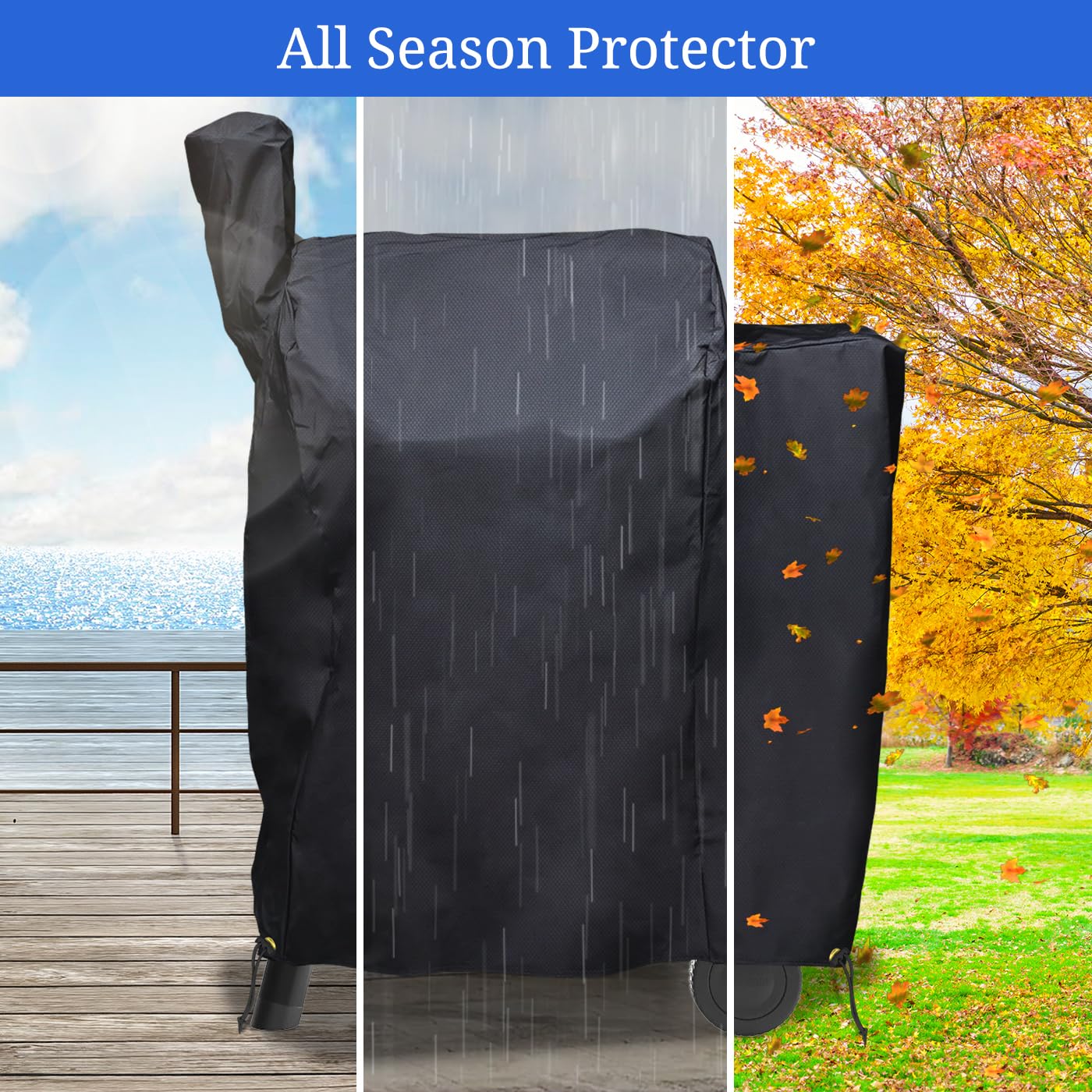 Covers & all Traeger Pro 22 Pellet Grill Cover, Heavy Duty Waterproof Grill Cover for Outdoor Grill, UV & Weather Resistant, BBQ Grill Cover for Traeger Pro 575, Z Grills 550B (41" W x 25" D x 39" H) - Image 6