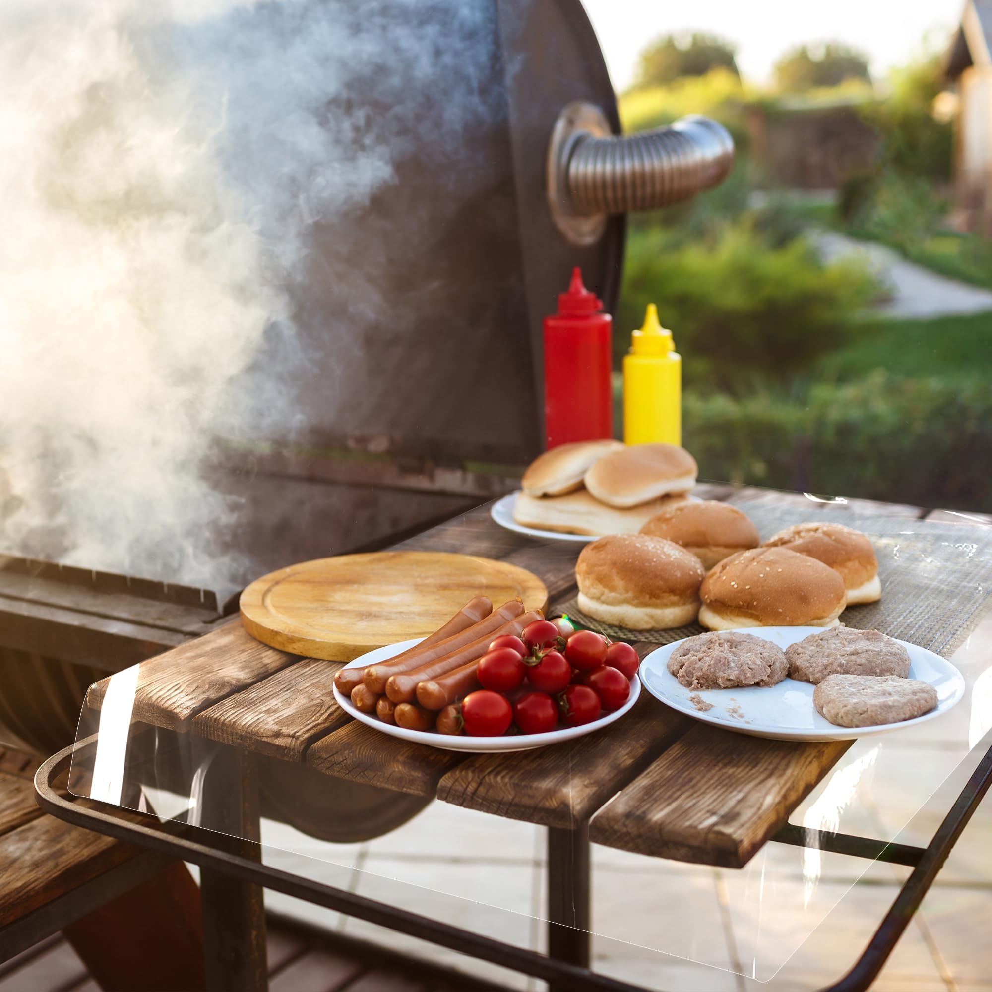 Covers & All Transparent Tablecloth Covers, Clear Heavy Duty Protectors 8 mil 200 GSM 6 oz, Waterproof Stain & Spill Proof Vinyl (Clear, 54" x 78" inches) - Image 7